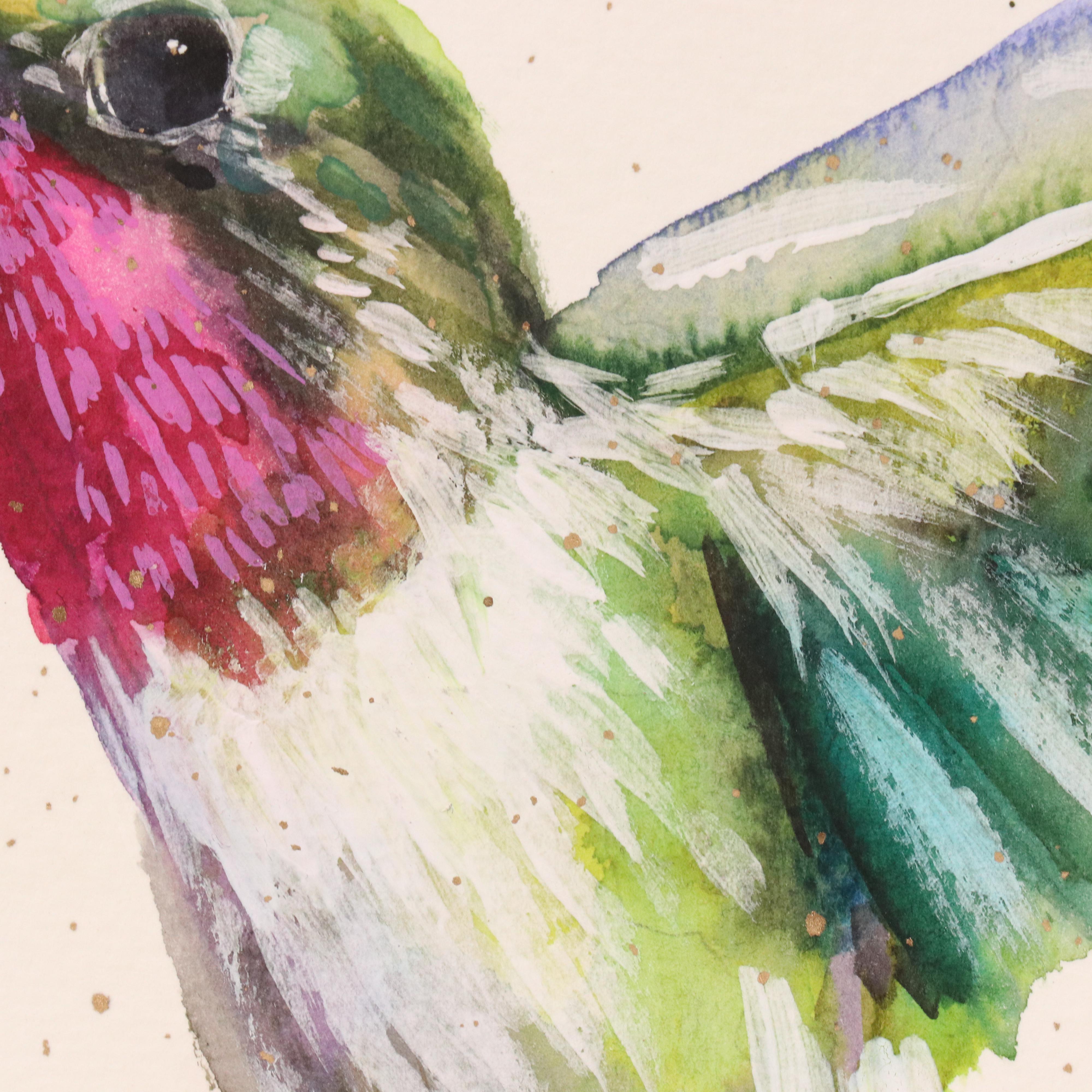 Inga Kovalenko Watercolor Painting of a Hummingbird, 2025