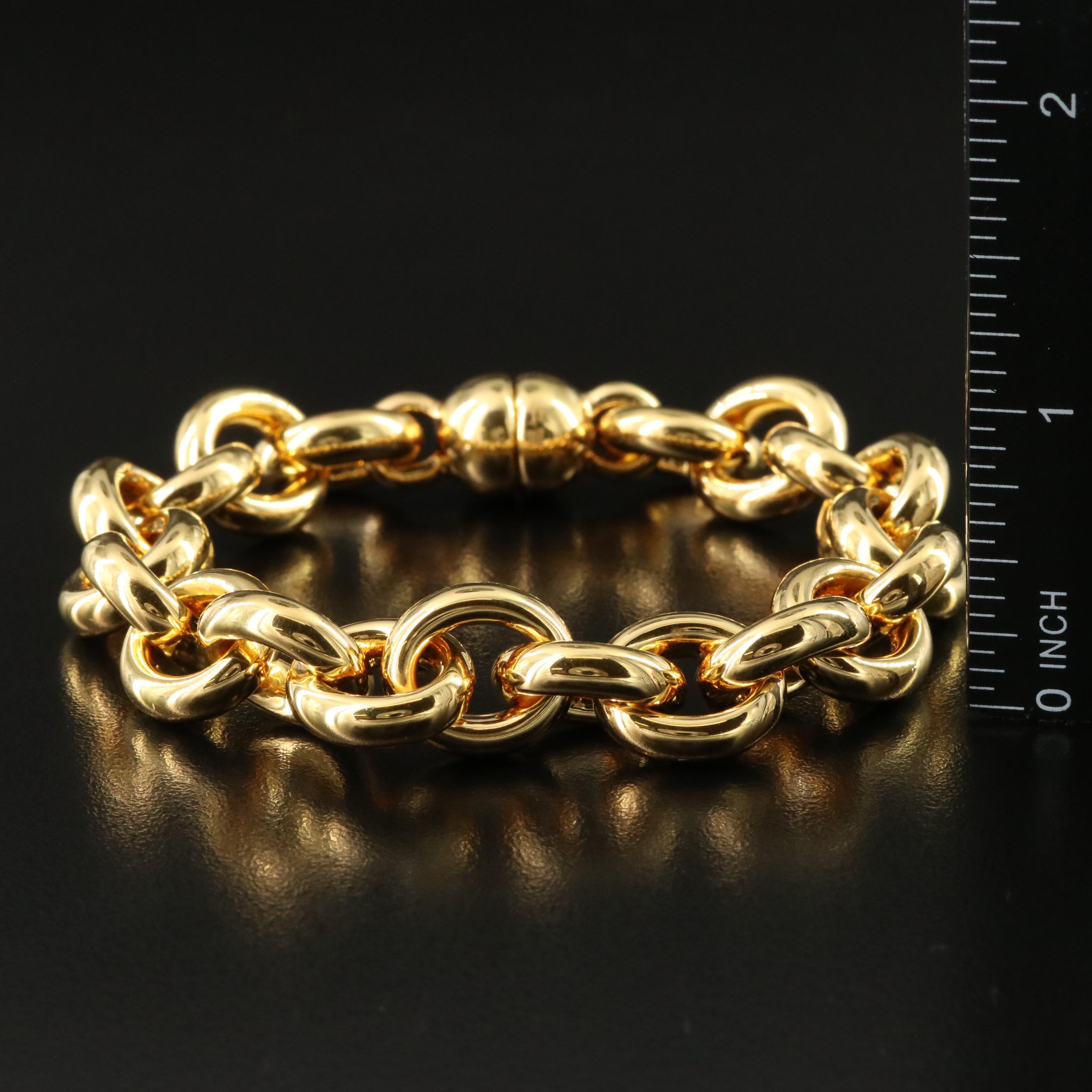 14K Electroformed Cable Link Bracelet