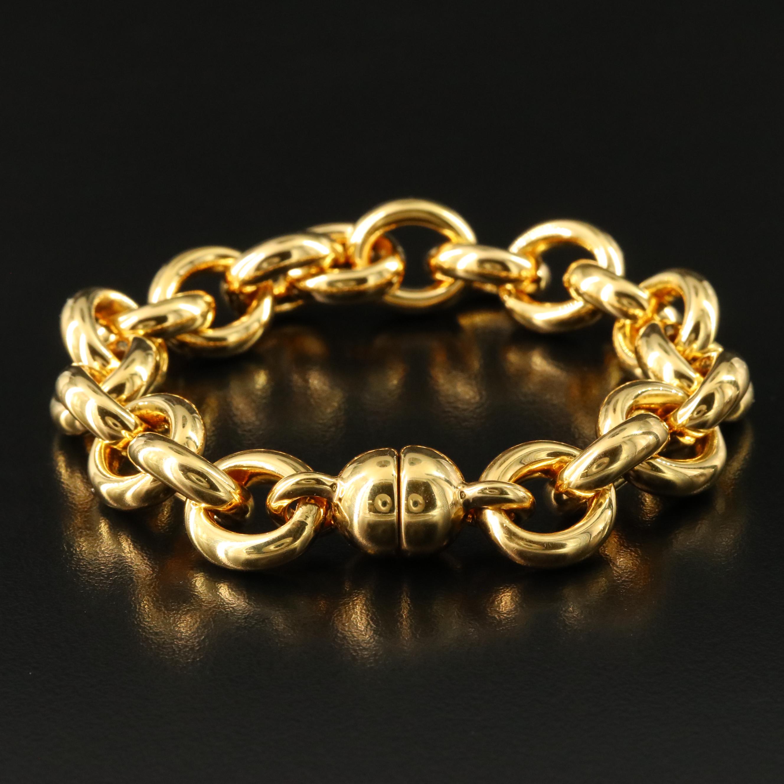 14K Electroformed Cable Link Bracelet