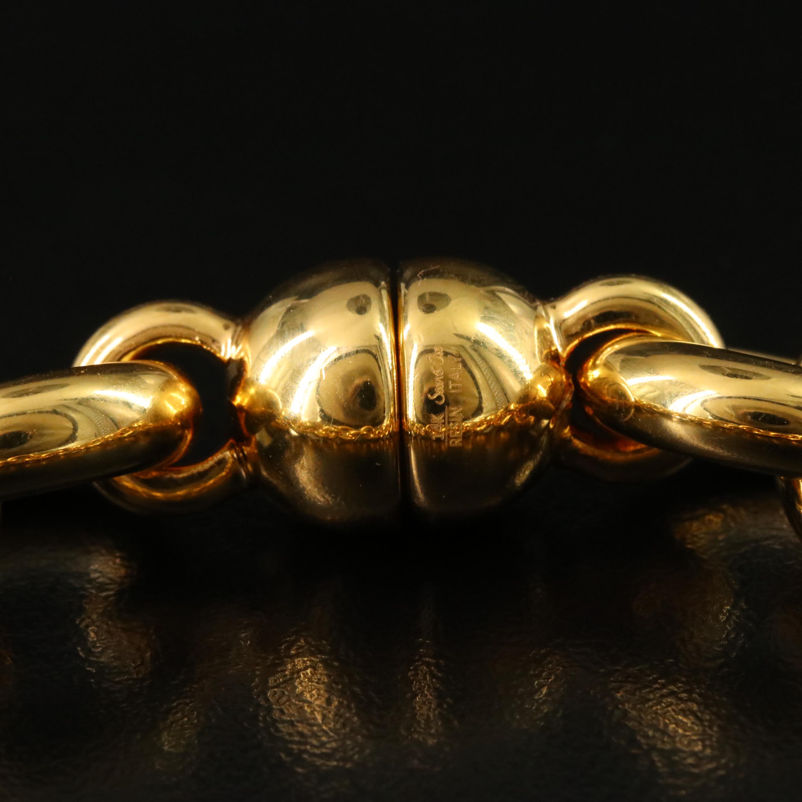 14K Electroformed Cable Link Bracelet