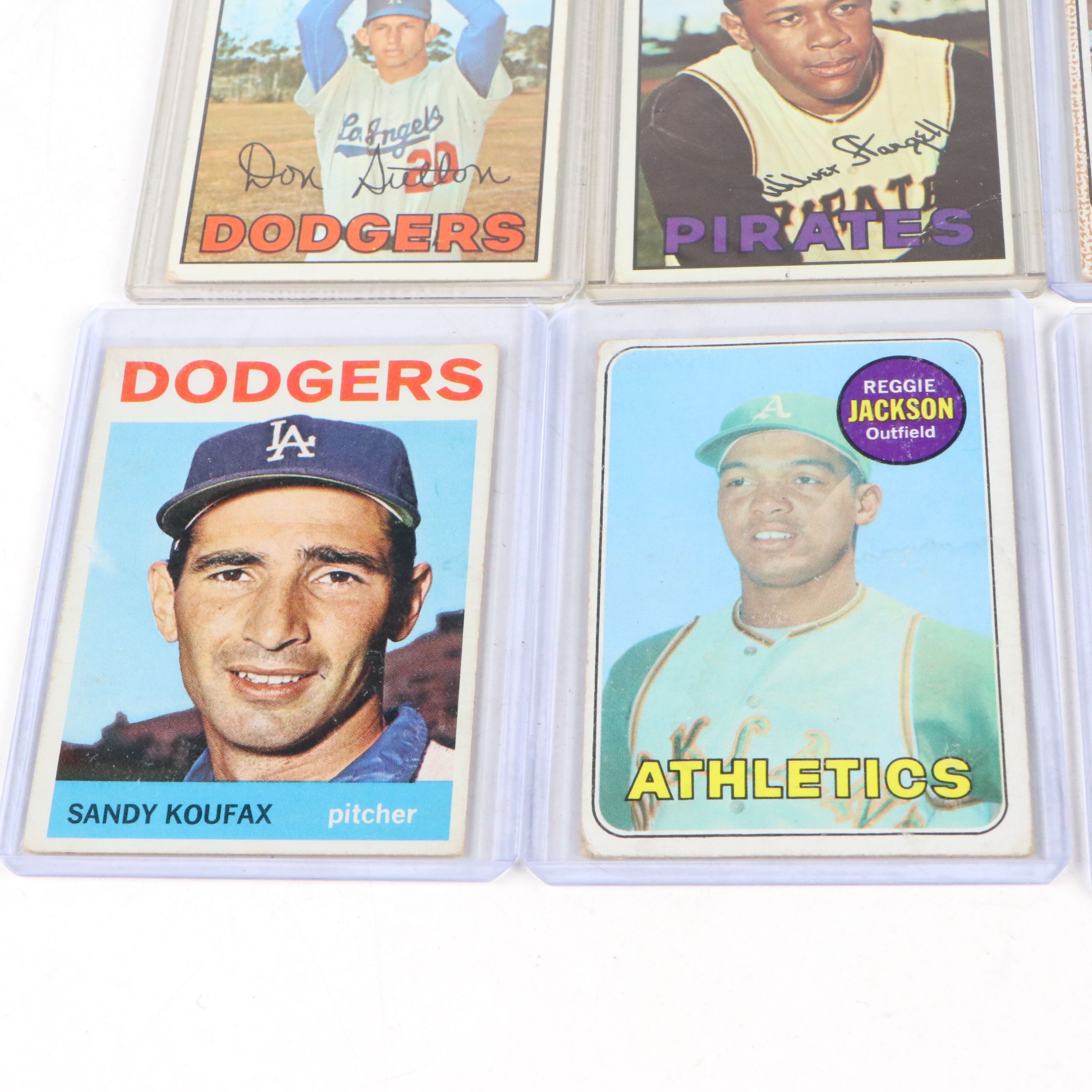 Topps Baseball Cards Featuring Reggie Jackson and Jim Palmer Rookies, 1960s