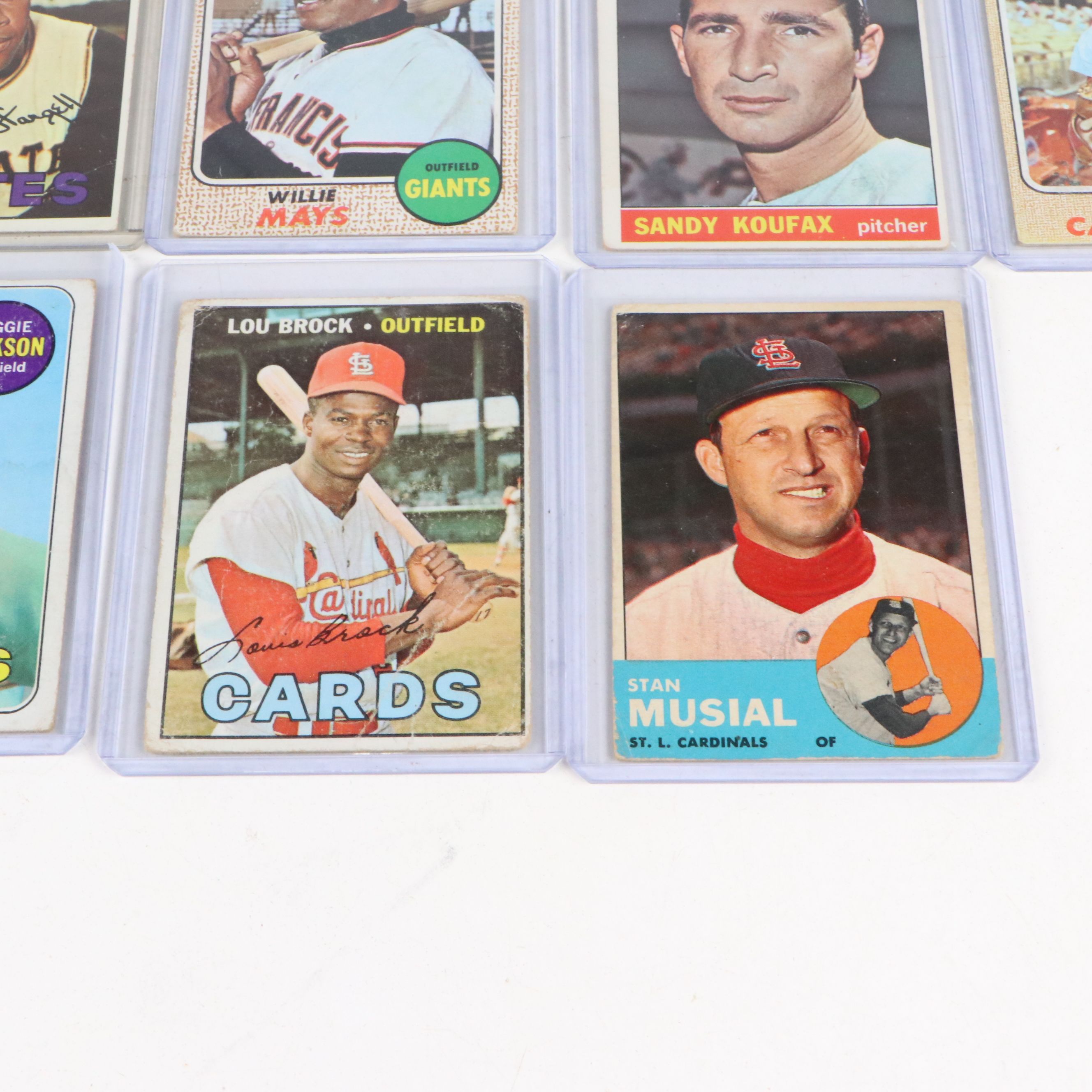 Topps Baseball Cards Featuring Reggie Jackson and Jim Palmer Rookies, 1960s