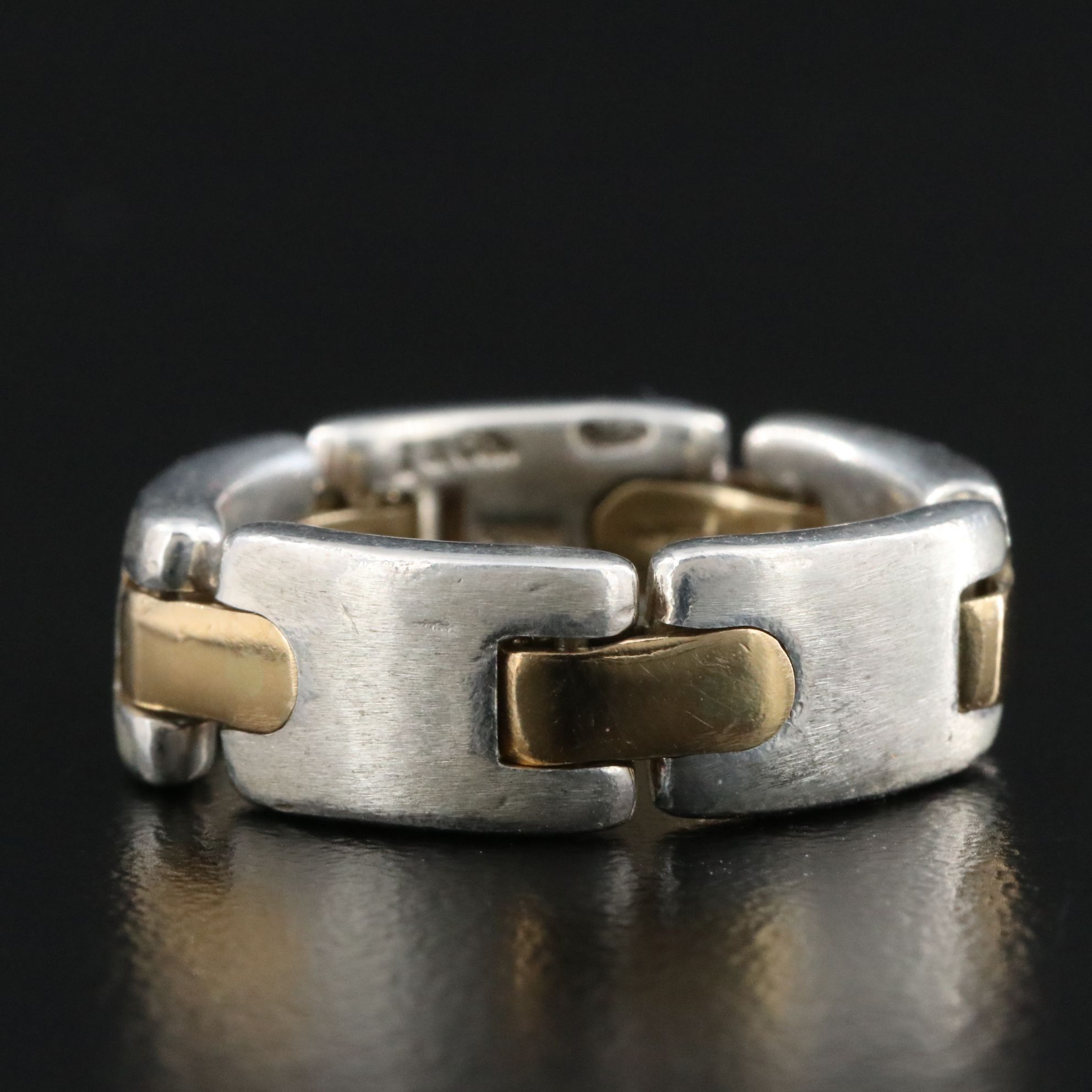 Tiffany & Co. Sterling and 18K Flexible Link Band