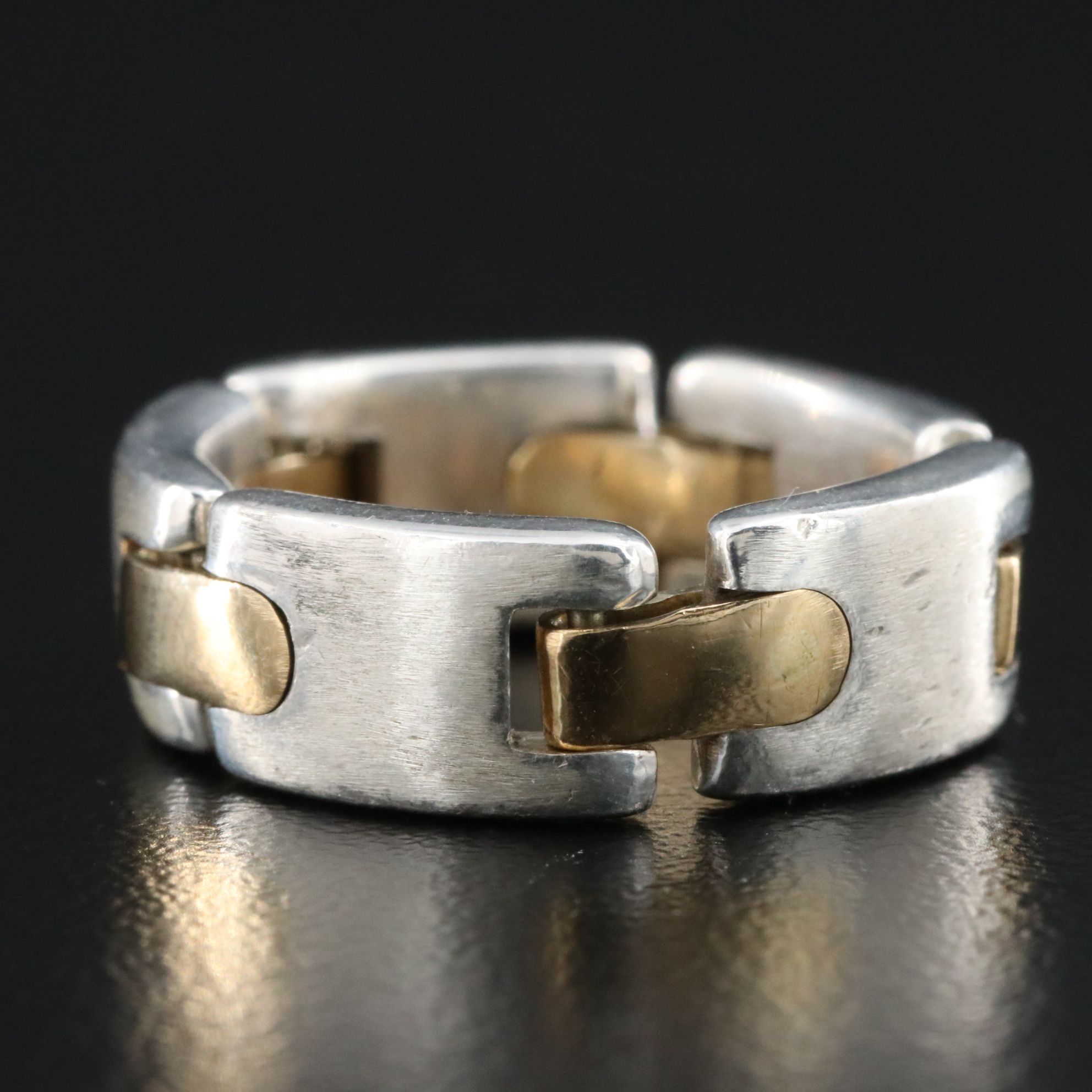 Tiffany & Co. Sterling and 18K Flexible Link Band