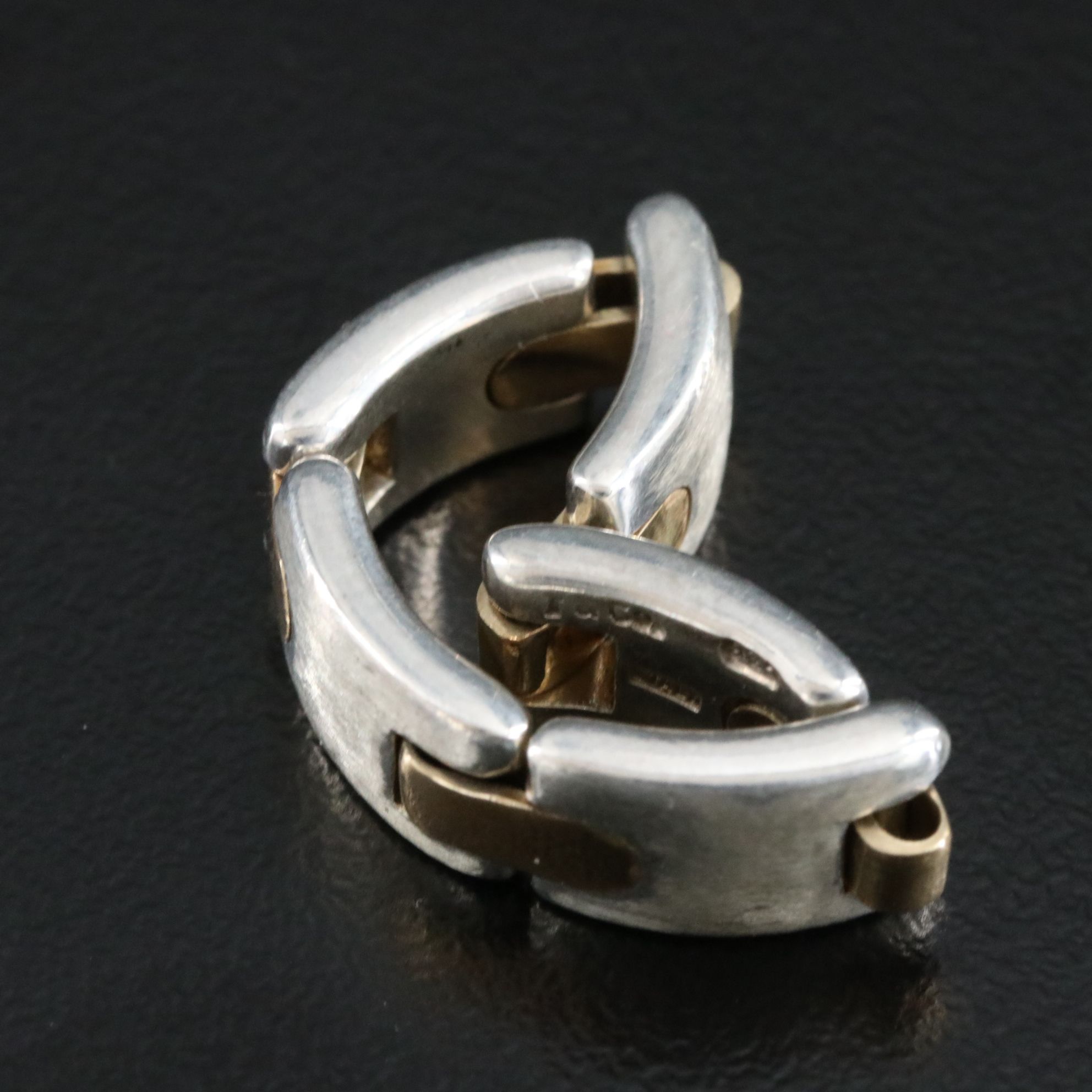 Tiffany & Co. Sterling and 18K Flexible Link Band