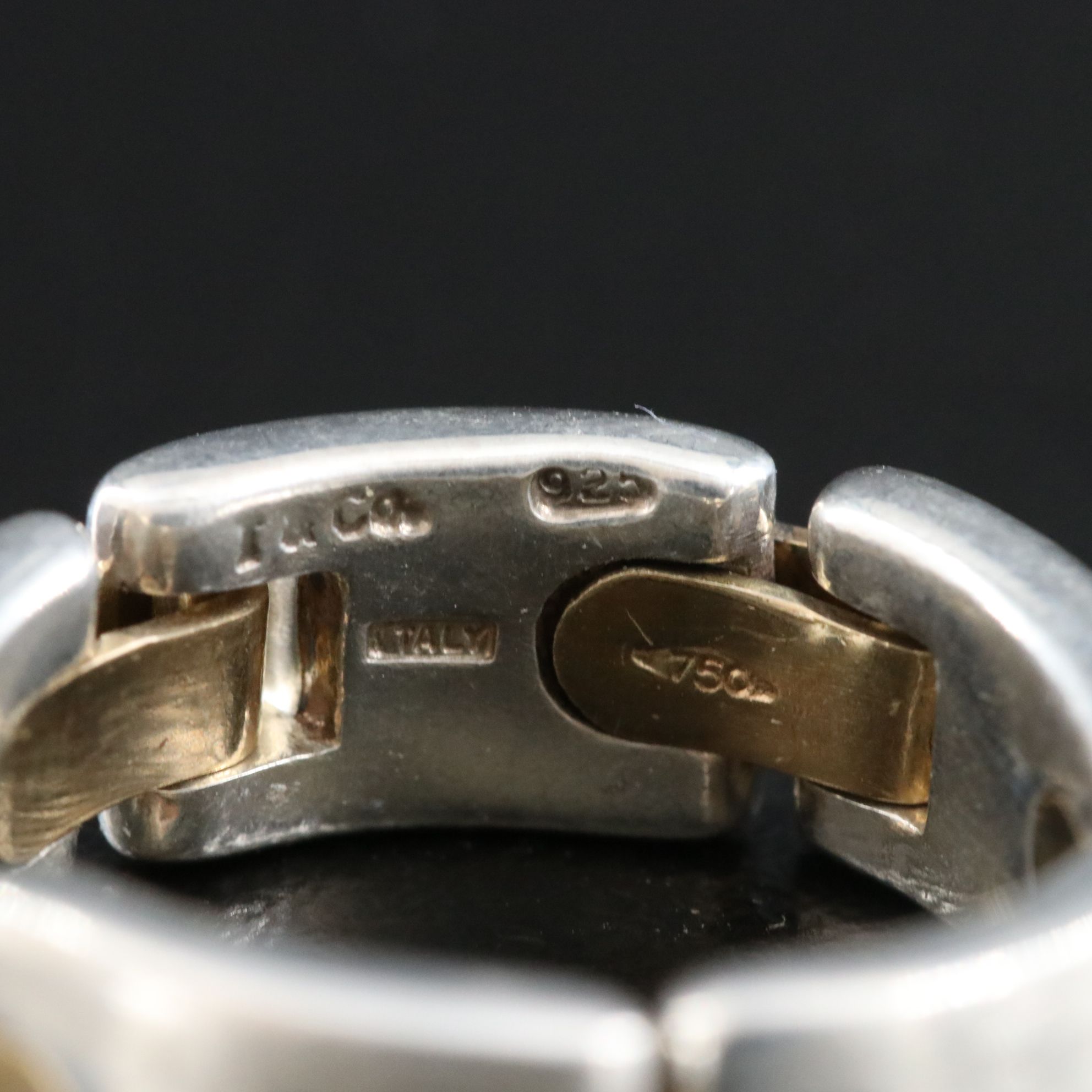 Tiffany & Co. Sterling and 18K Flexible Link Band