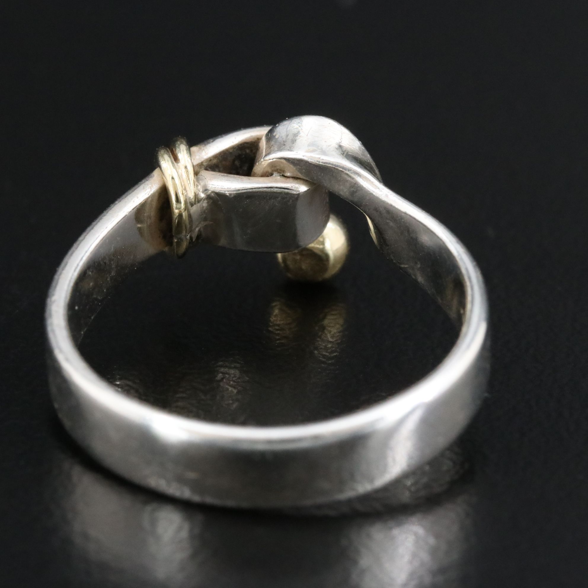 Tiffany & Co. Sterling and 18K Hook and Eye Ring