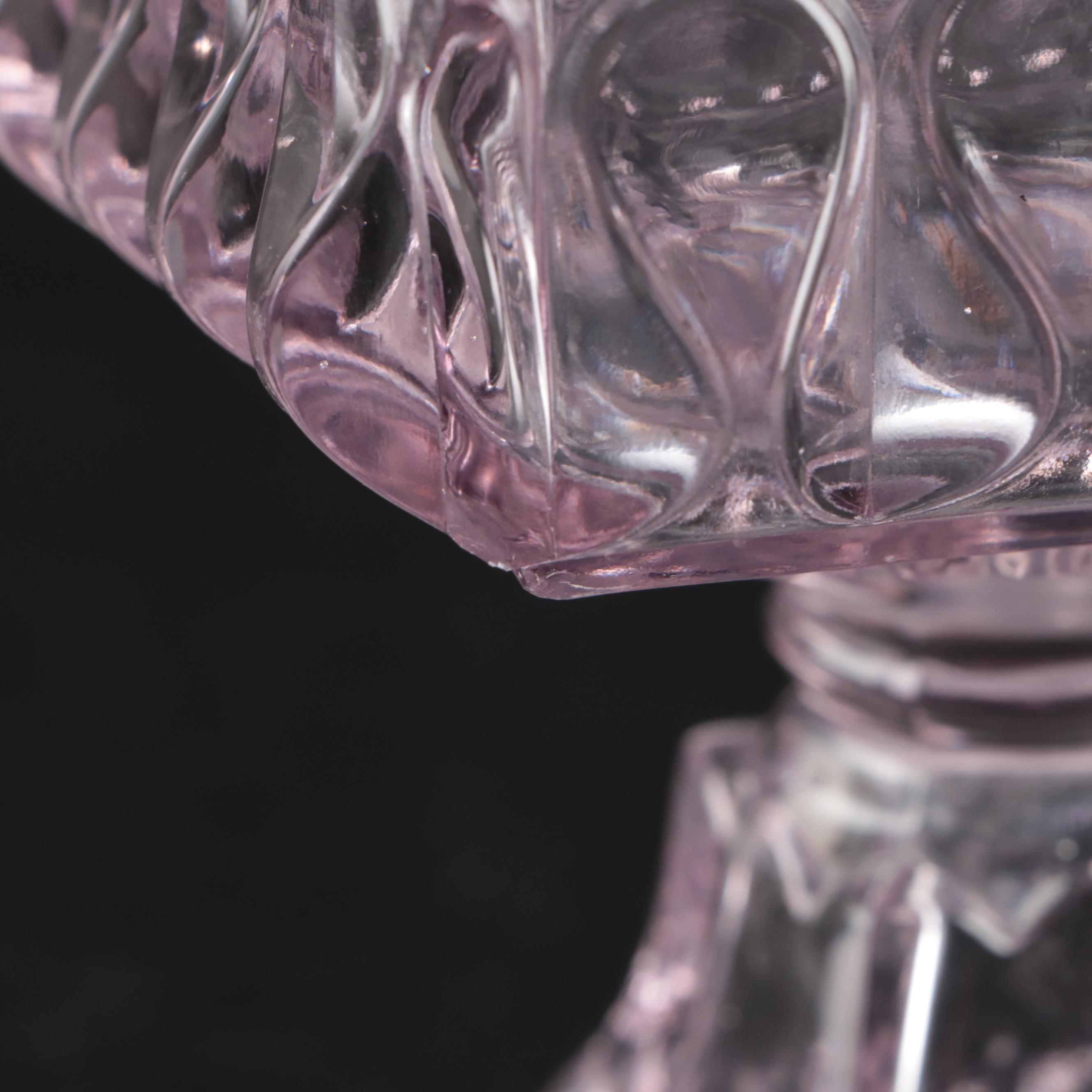 Sunned Adams "Crystal Wedding" Candy Dish and Goofus Glass Vase with Other Bank