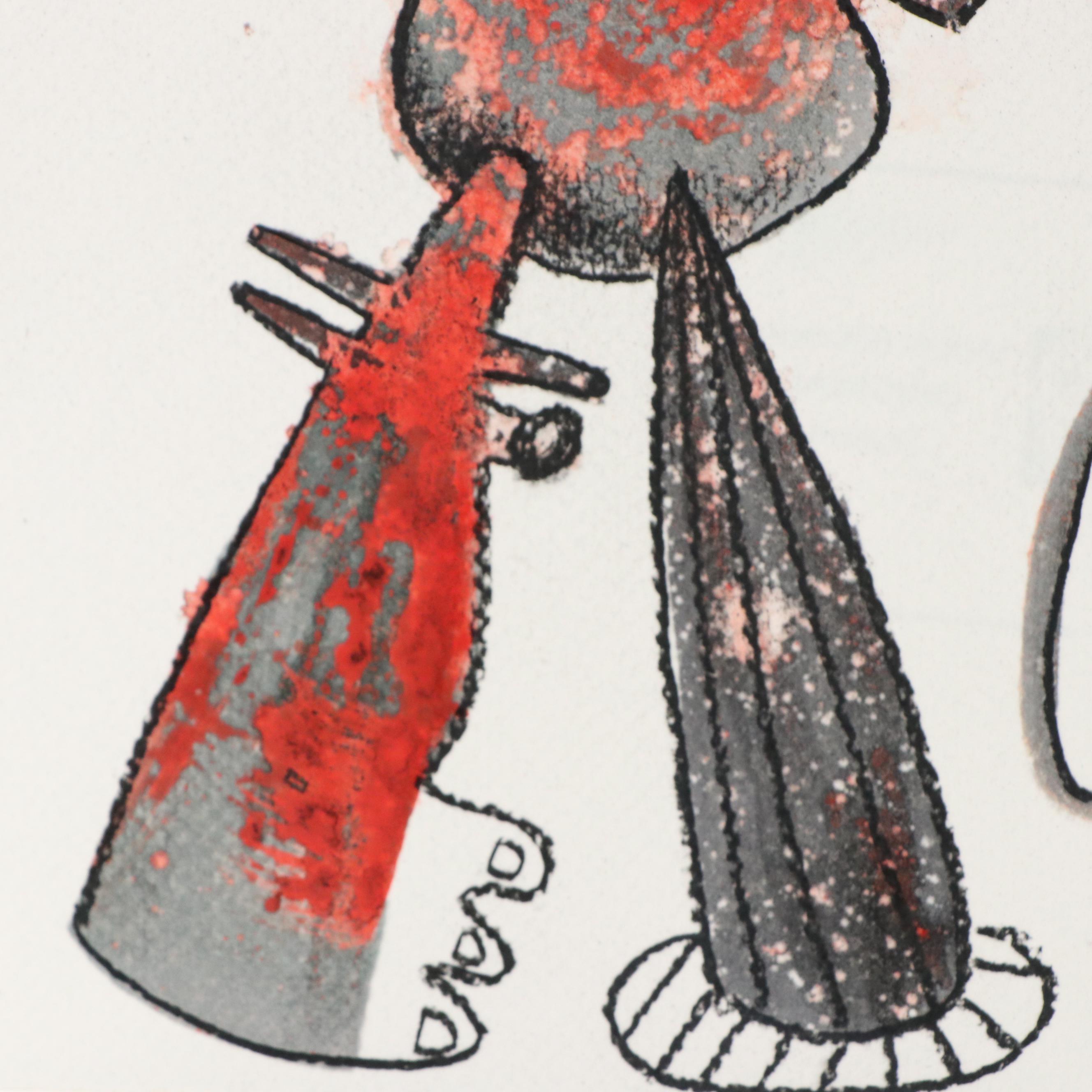 Michel Blázquez Surrealist Mixed Media Painting "Untitled Serie #45," 2025