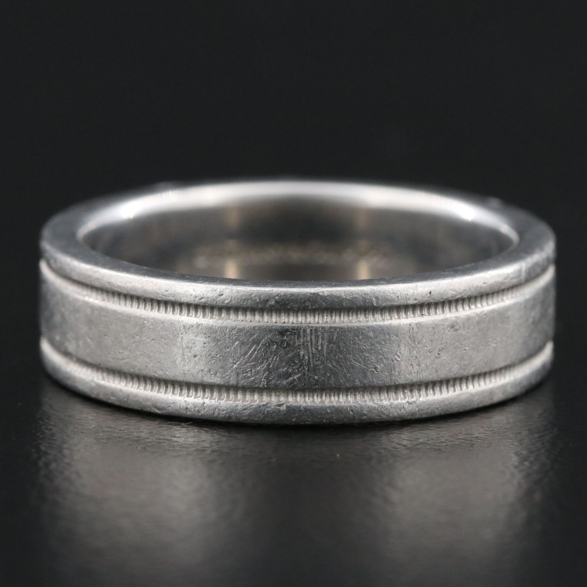 Tiffany & Co. Platinum Milgrain Band