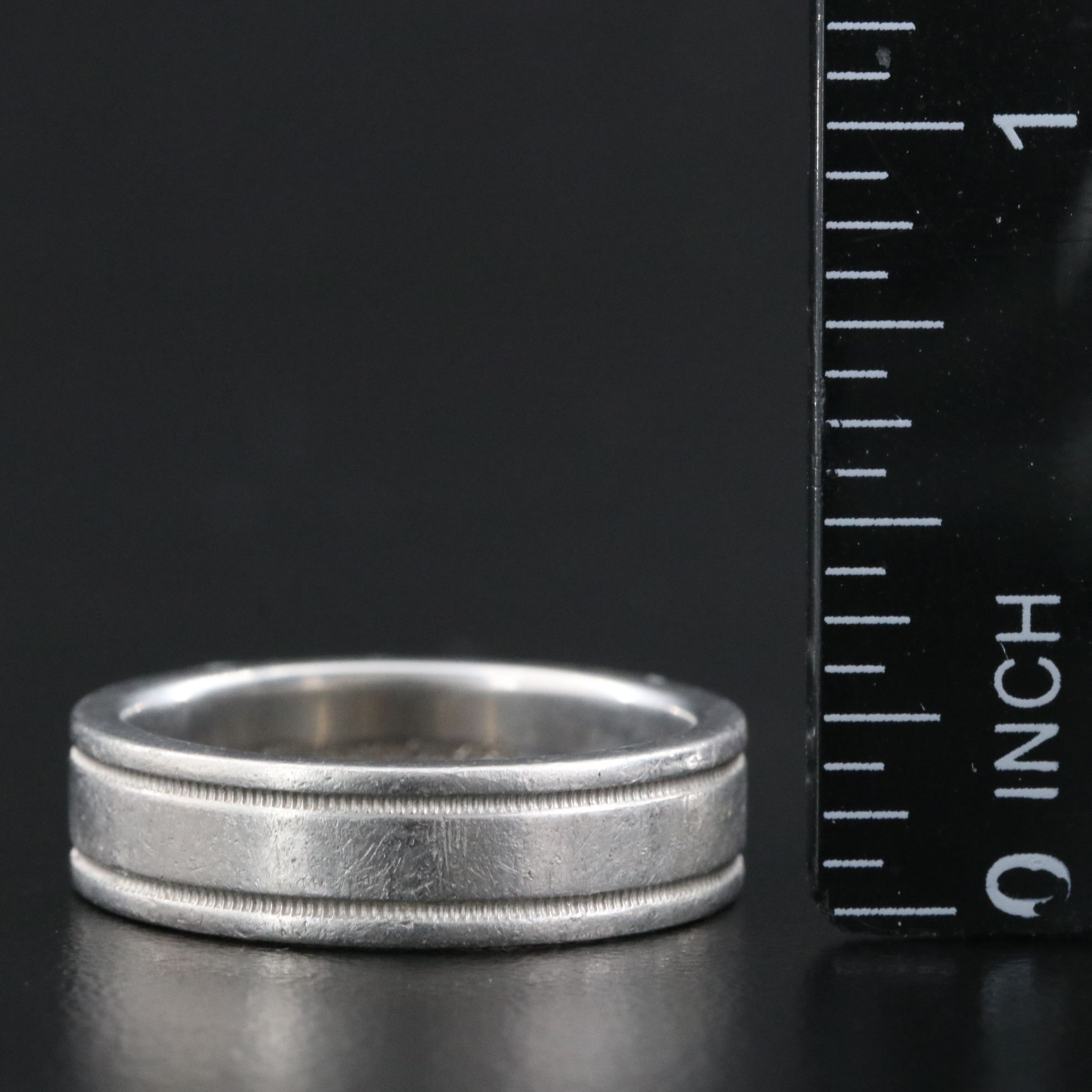 Tiffany & Co. Platinum Milgrain Band