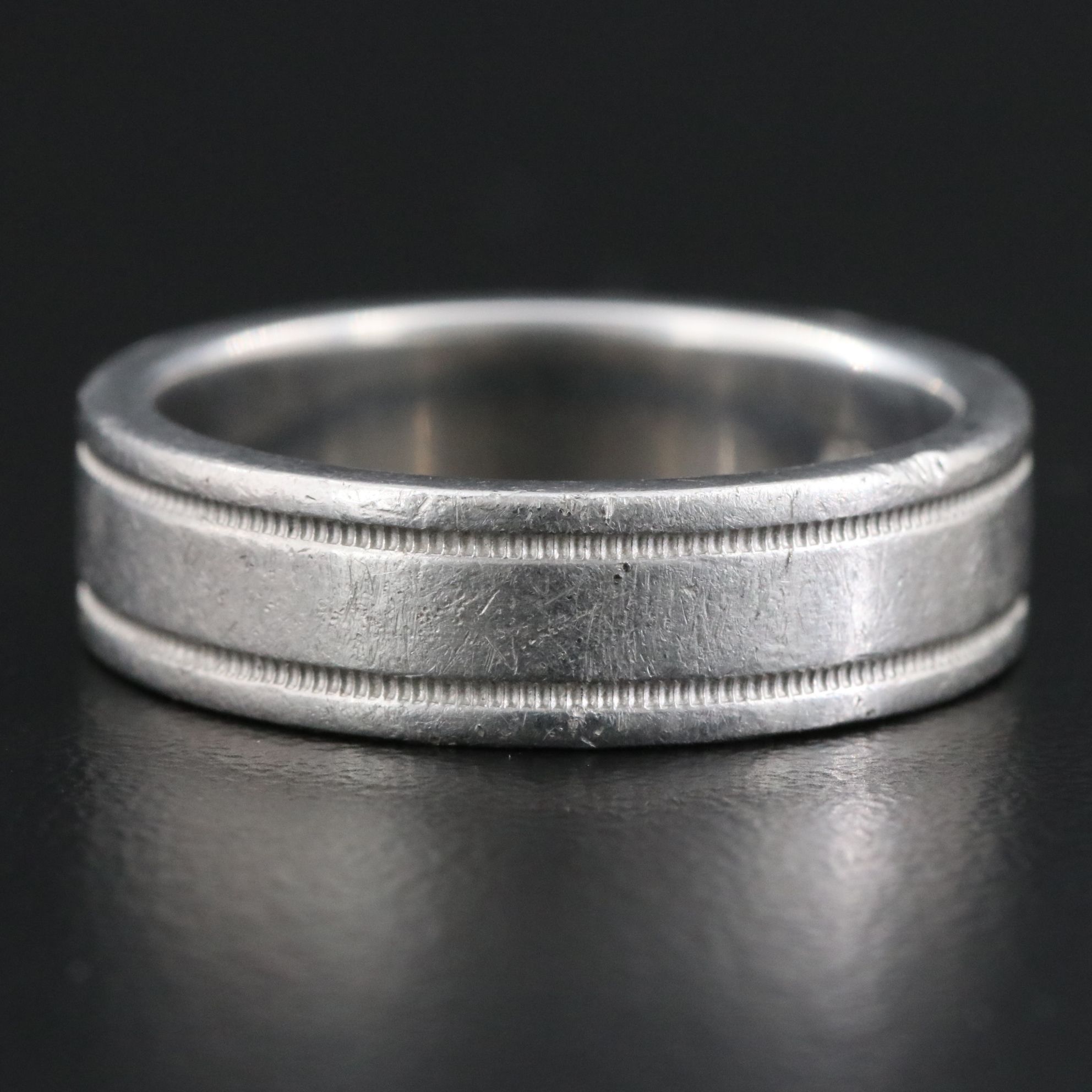 Tiffany & Co. Platinum Milgrain Band