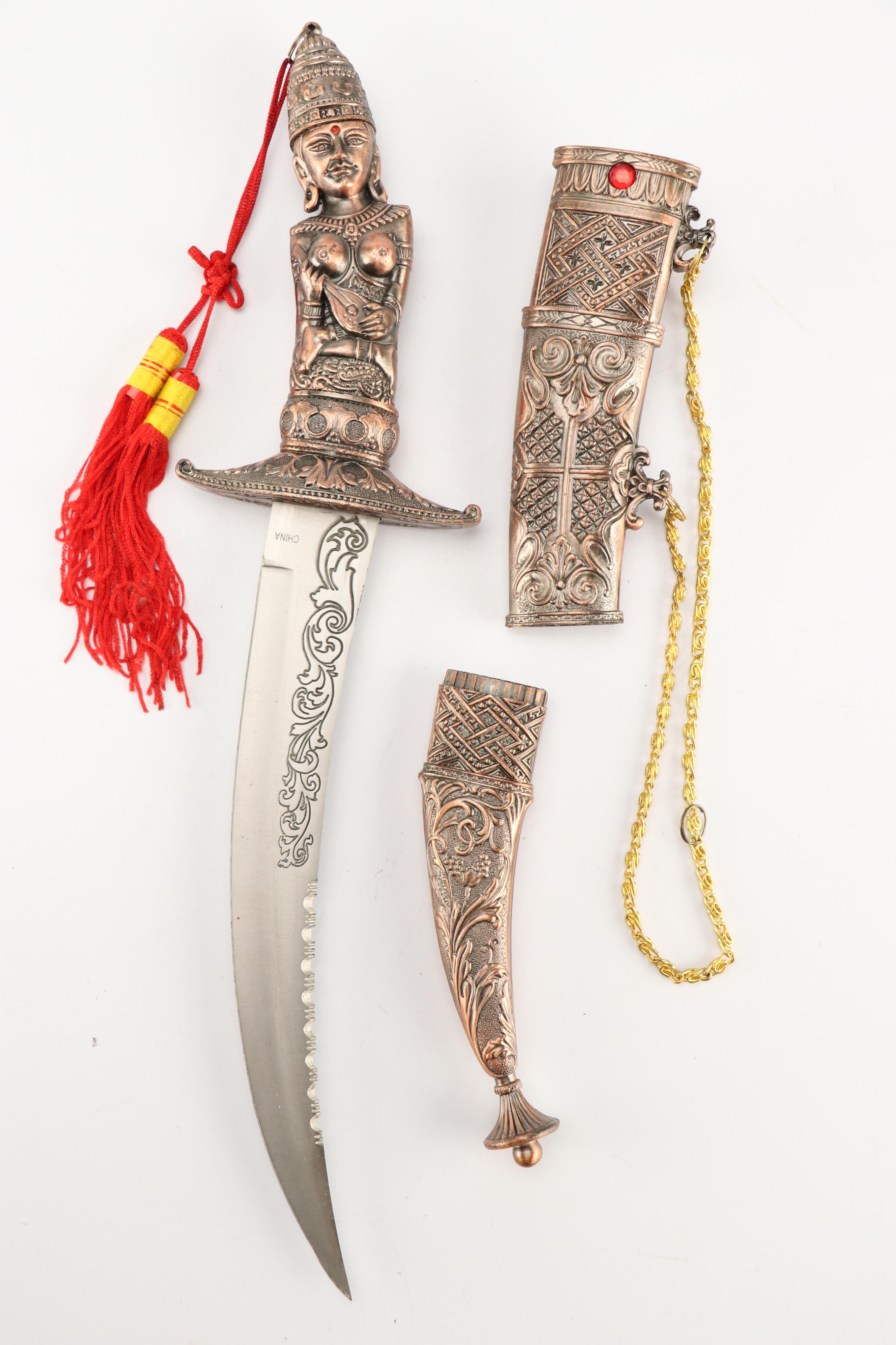 Classical and Asian Inspired Stainless Steel Bladed Knives and Daggers