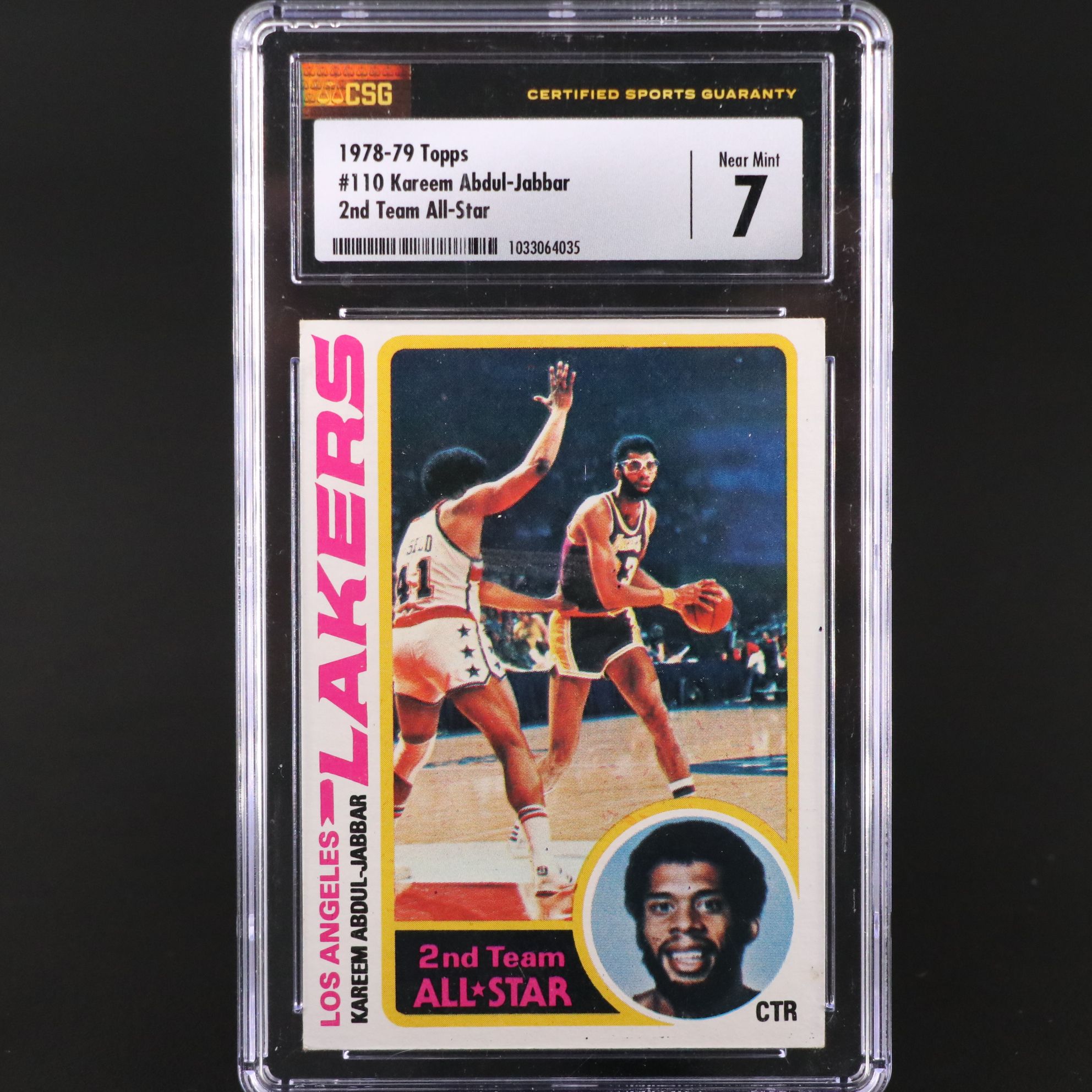 1978-79 Topps Kareem Abdul-Jabbar All-Star Basketball Card Graded CSG 7