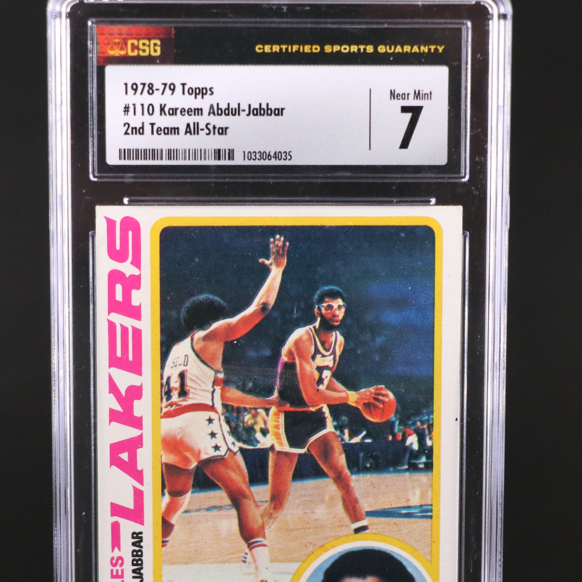 1978-79 Topps Kareem Abdul-Jabbar All-Star Basketball Card Graded CSG 7