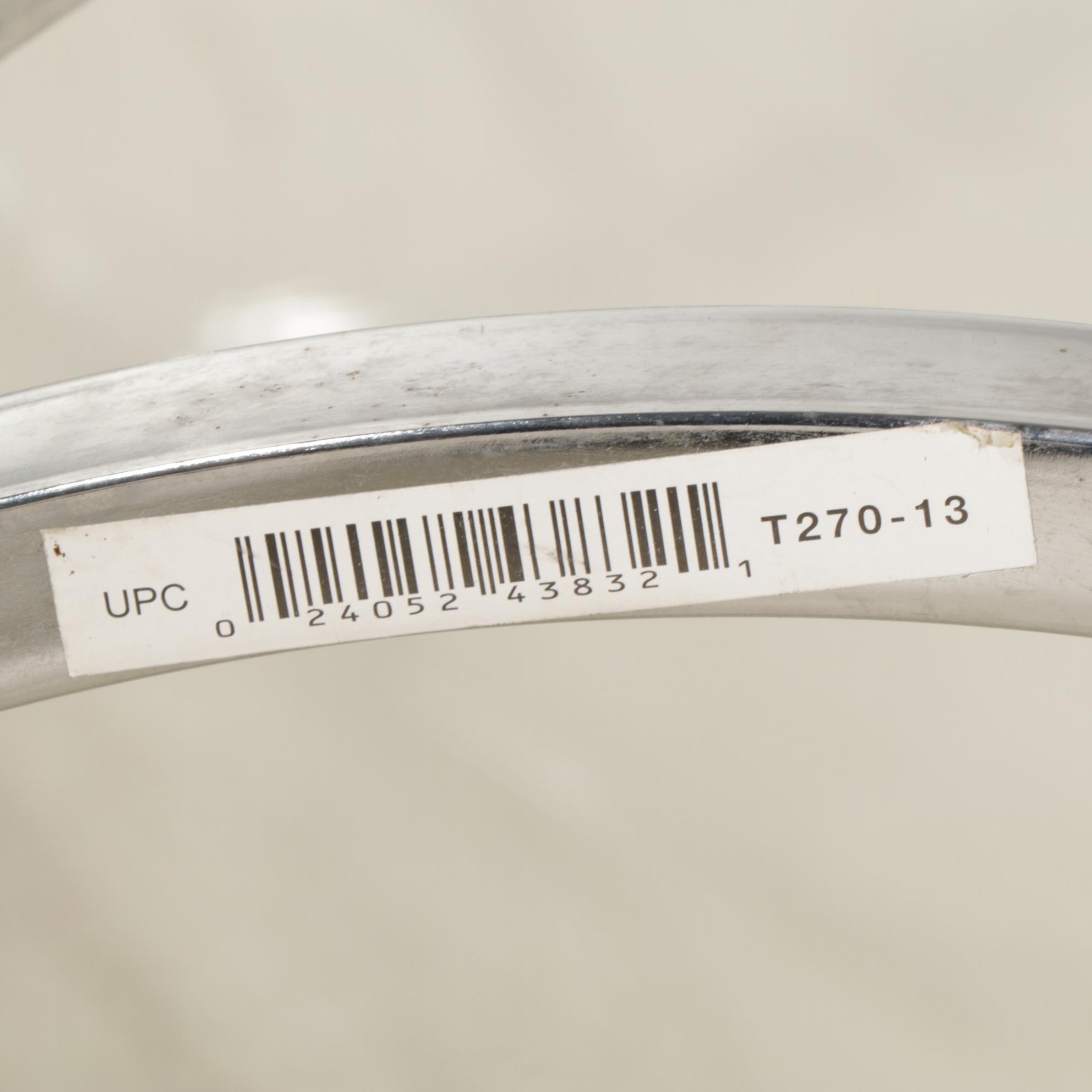 Pair of Contemporary Glass-Top  Metal Side Tables