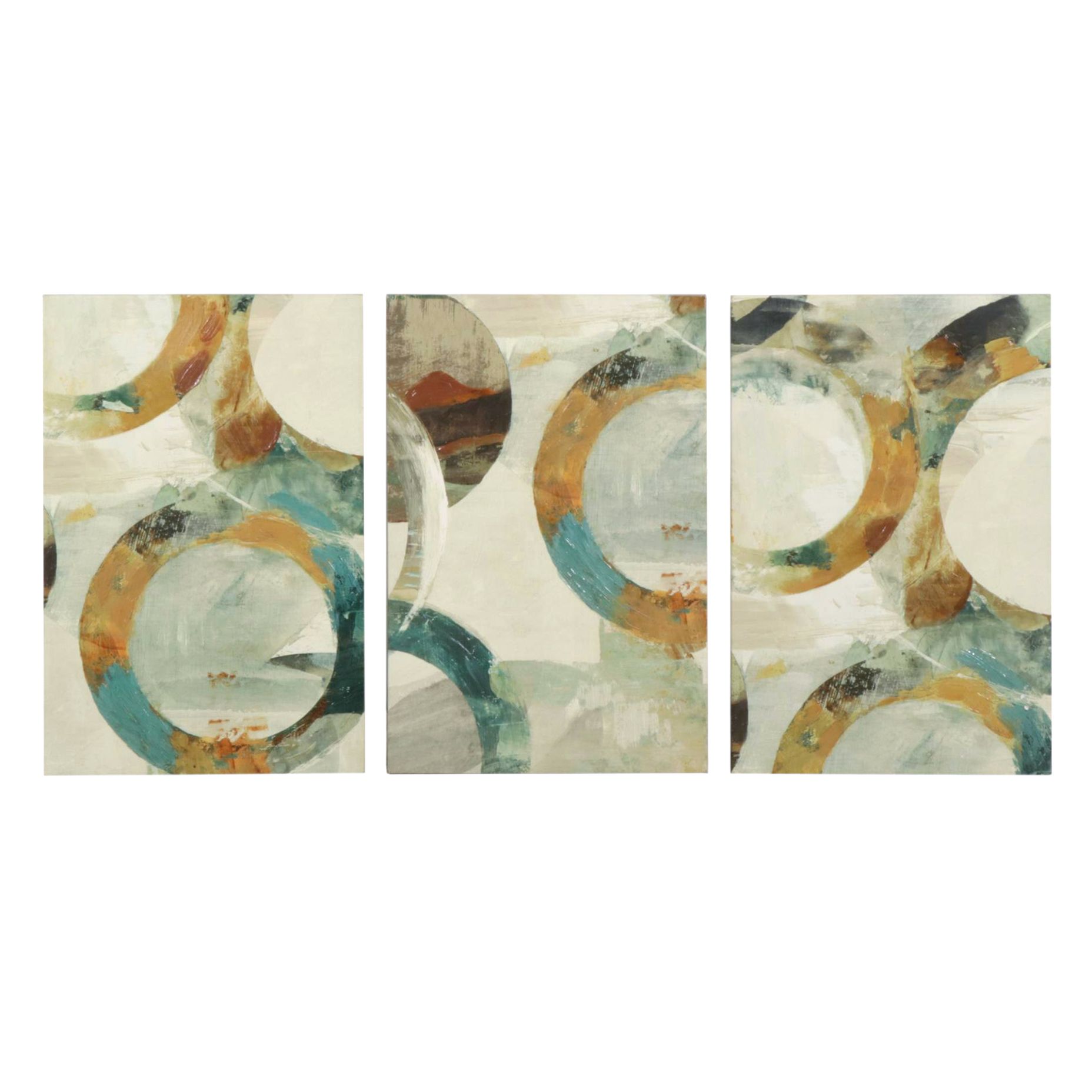 Tom Reeves "Alecto" Triptych Offset Lithographs on Canvas, Early 21st Century