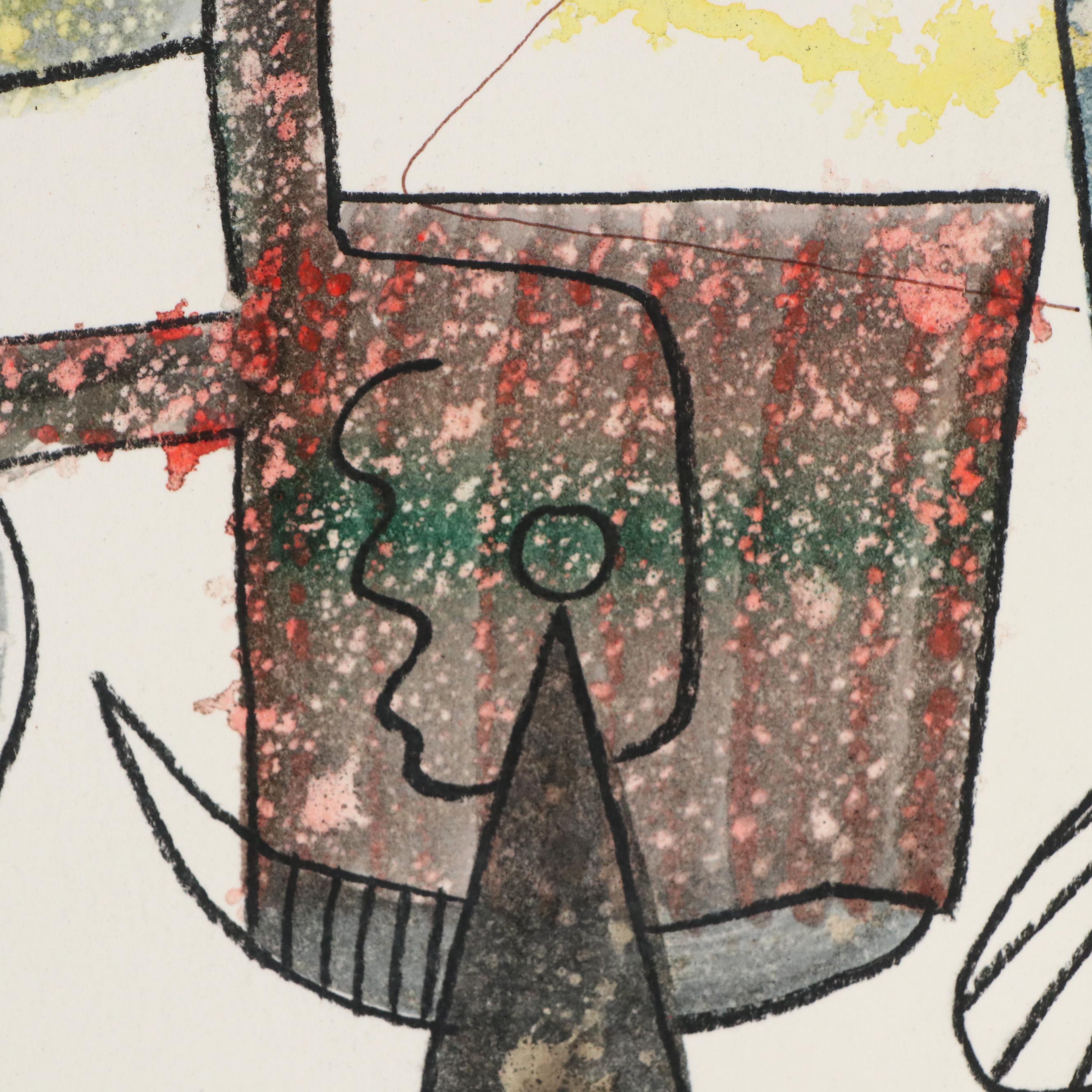 Michel Blázquez Surrealist Mixed Media Painting "Untitled Serie #46," 2025