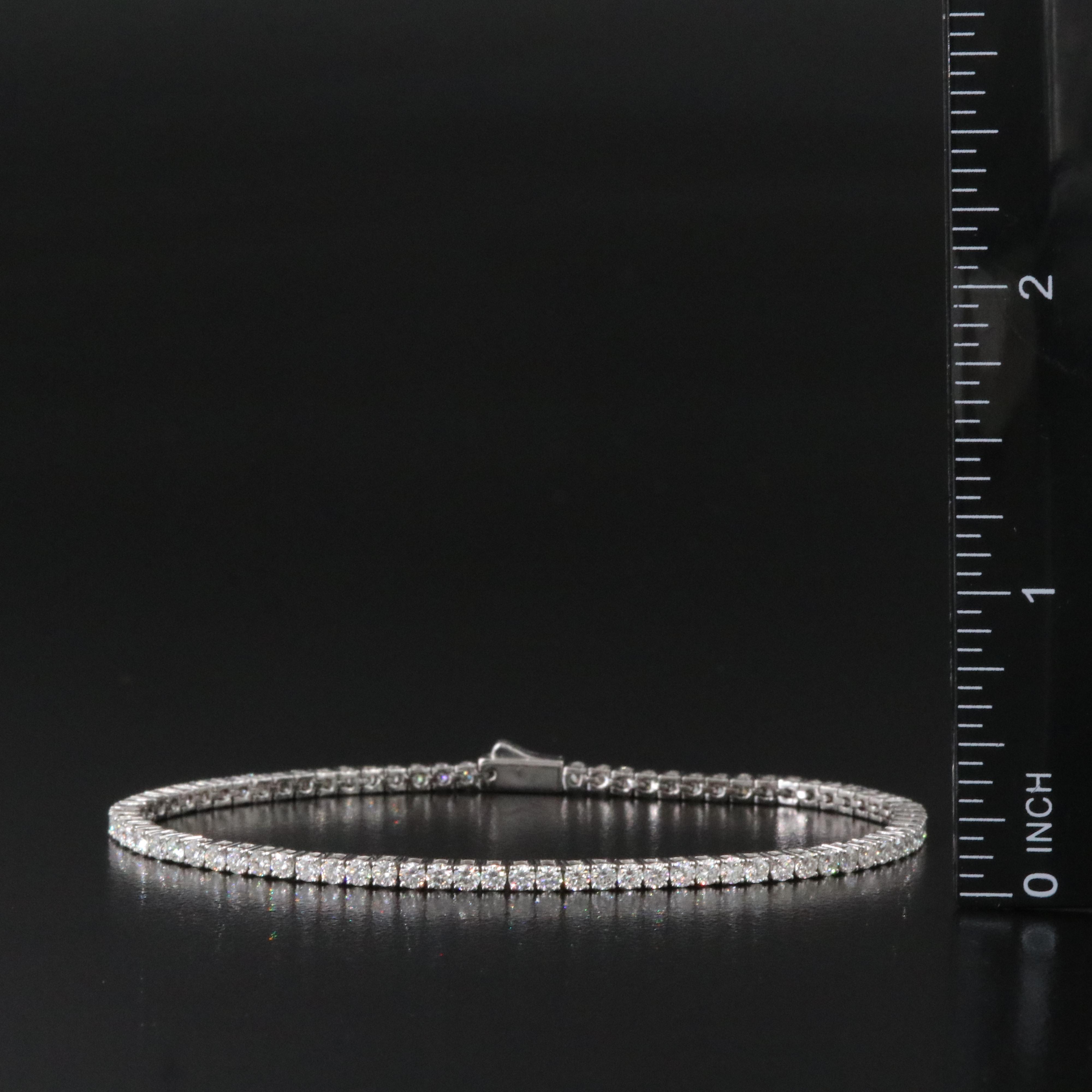 Platinum 3.55 CTW Diamond Line Bracelet