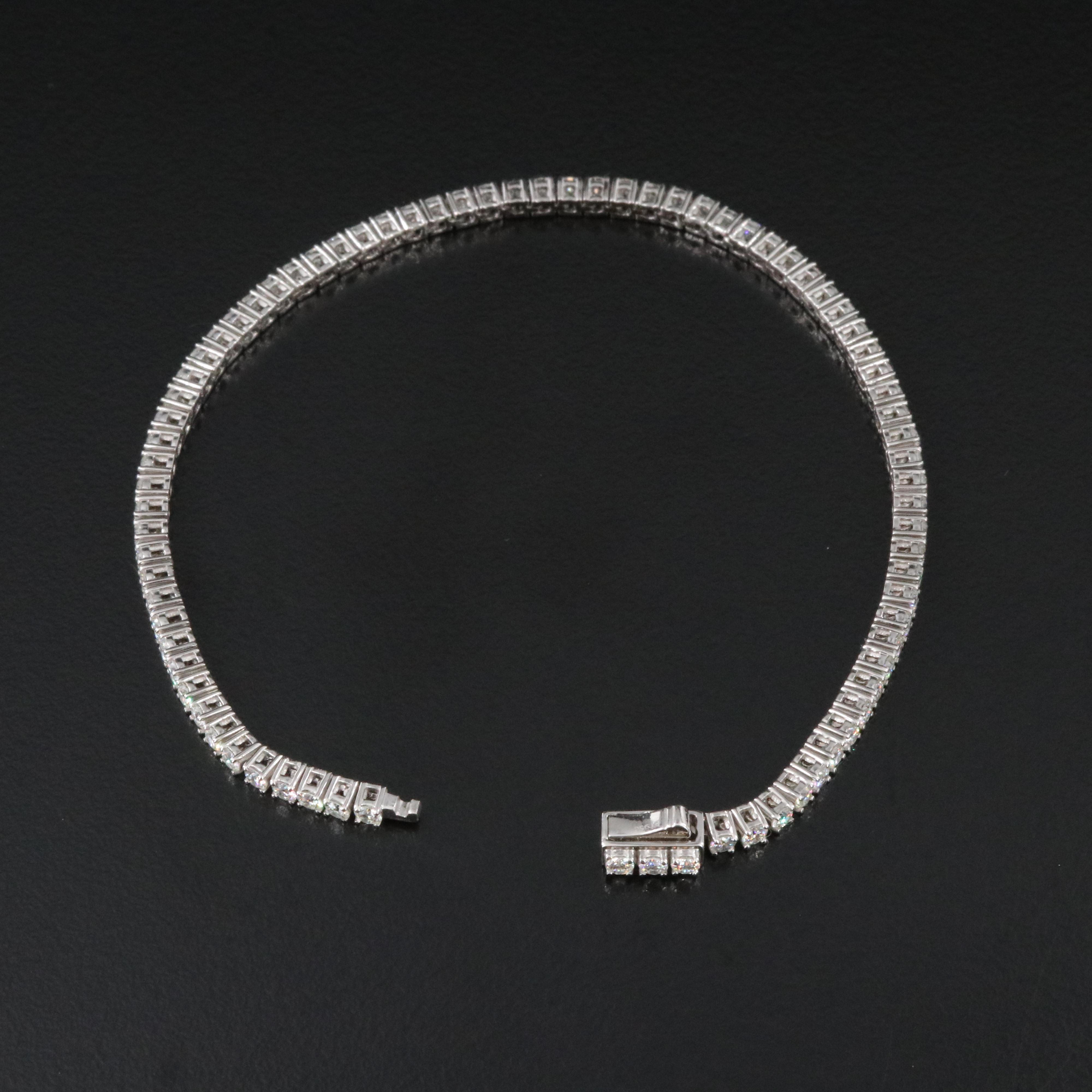 Platinum 3.55 CTW Diamond Line Bracelet