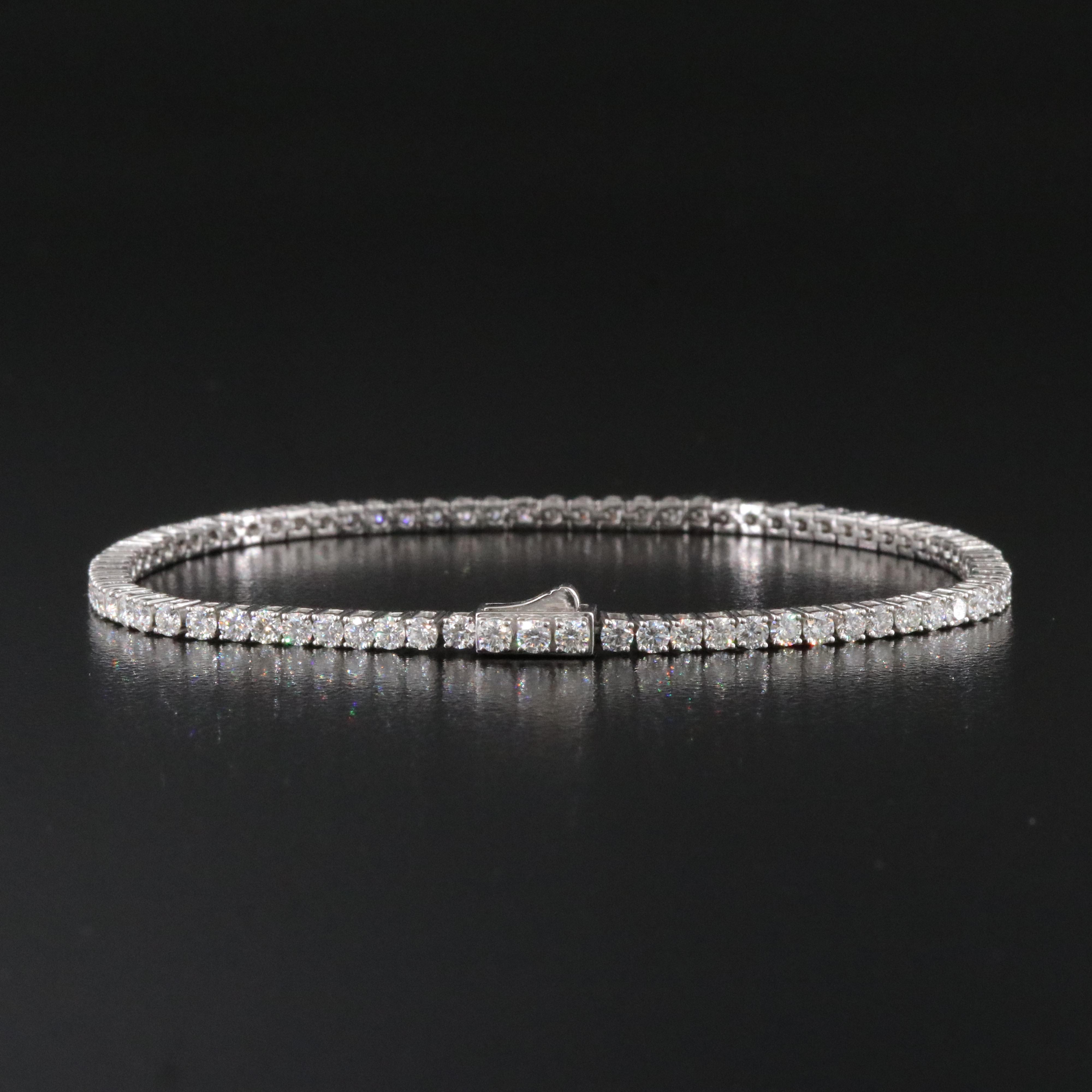 Platinum 3.55 CTW Diamond Line Bracelet