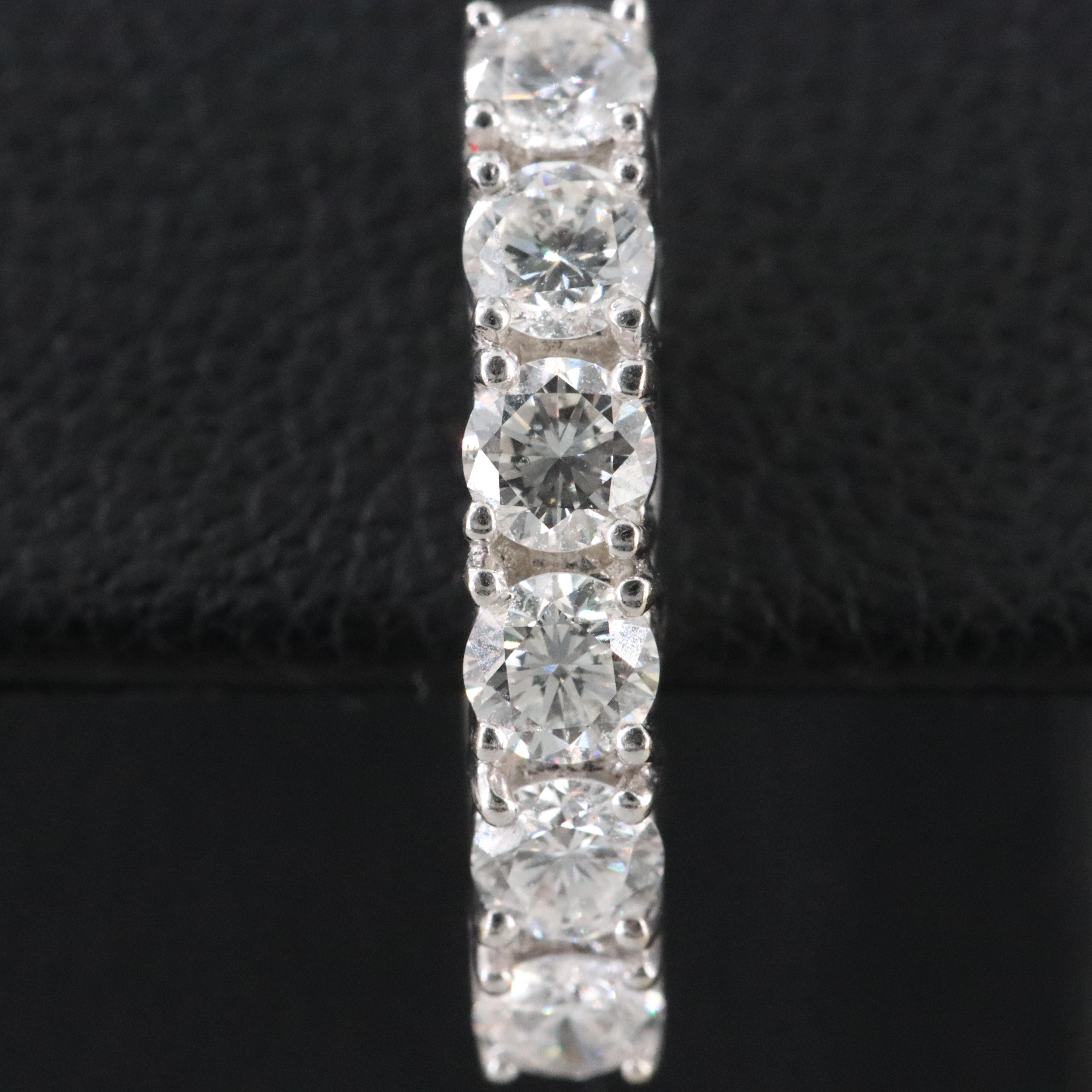 18K 1.20 CTW Diamond Hoop Earrings