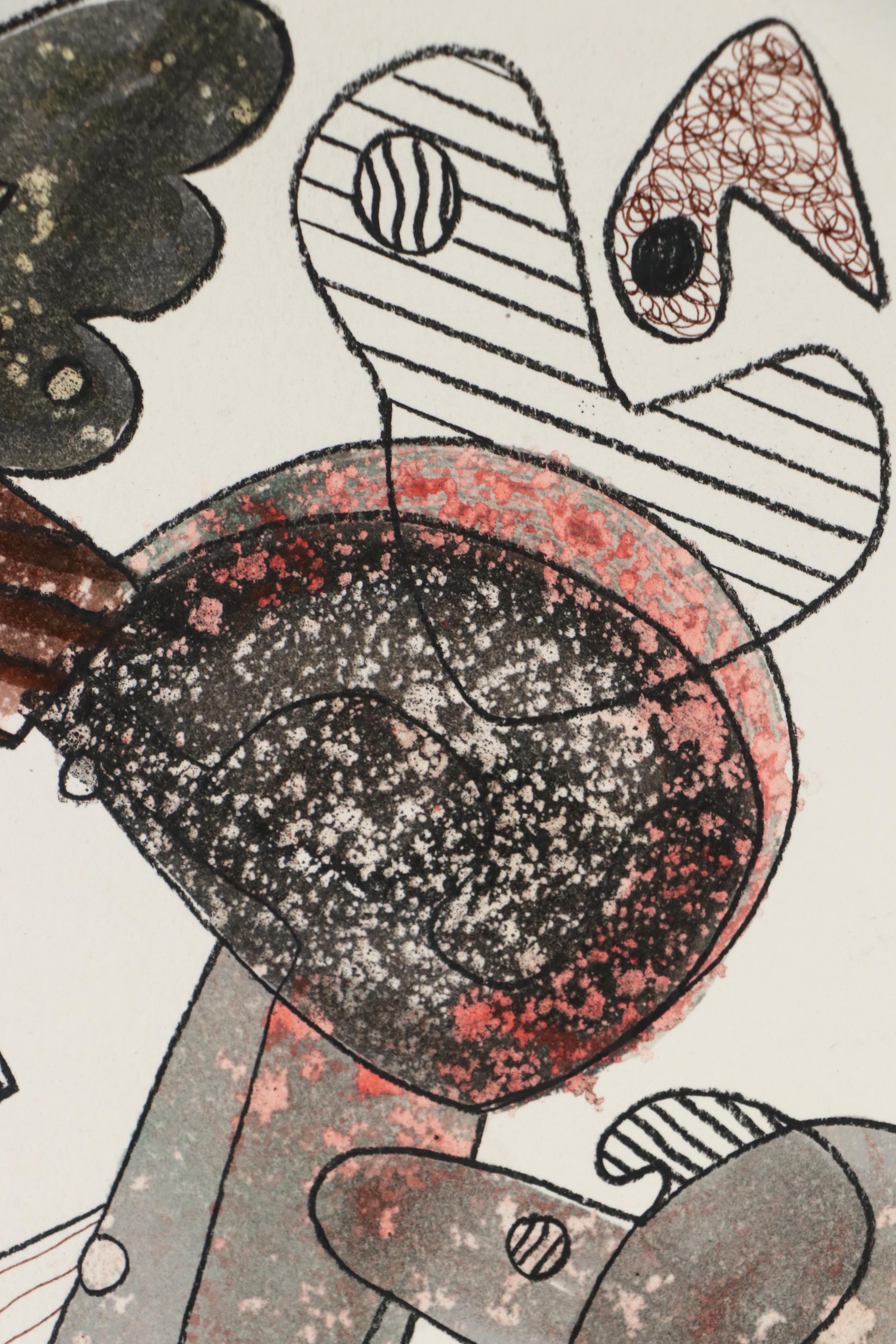 Michel Blázquez Surrealist Mixed Media Painting "Untitled Serie #41," 2025