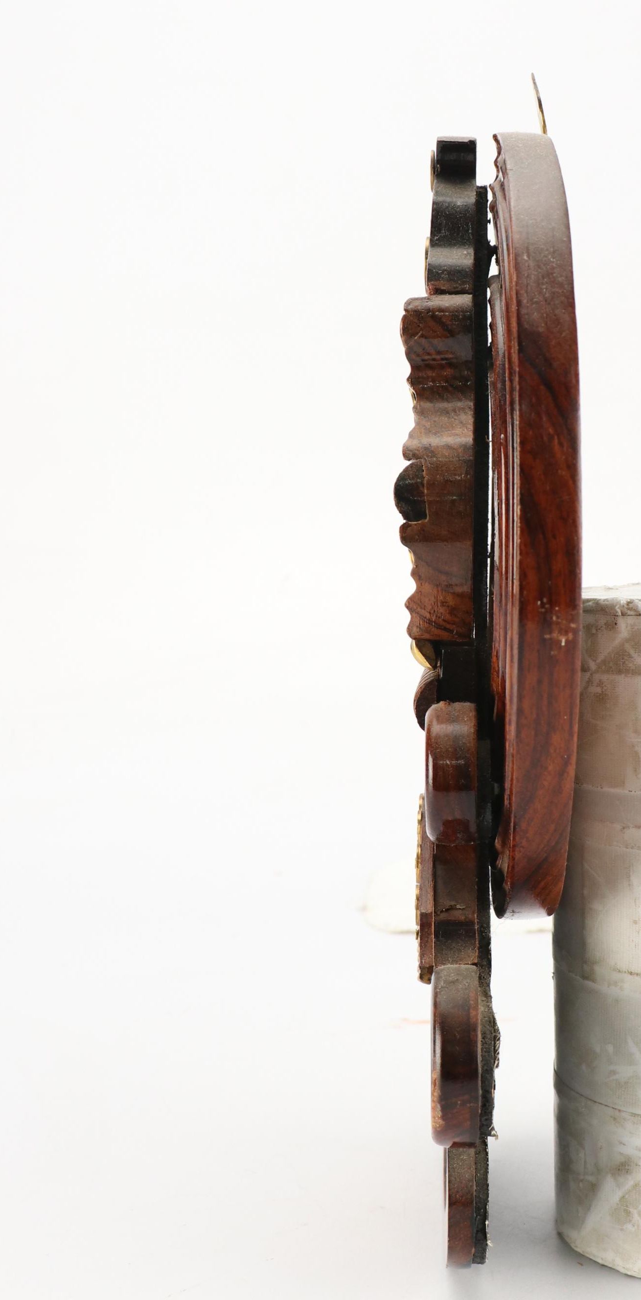 Indian Kathakali Carved Wooden Face Plaque