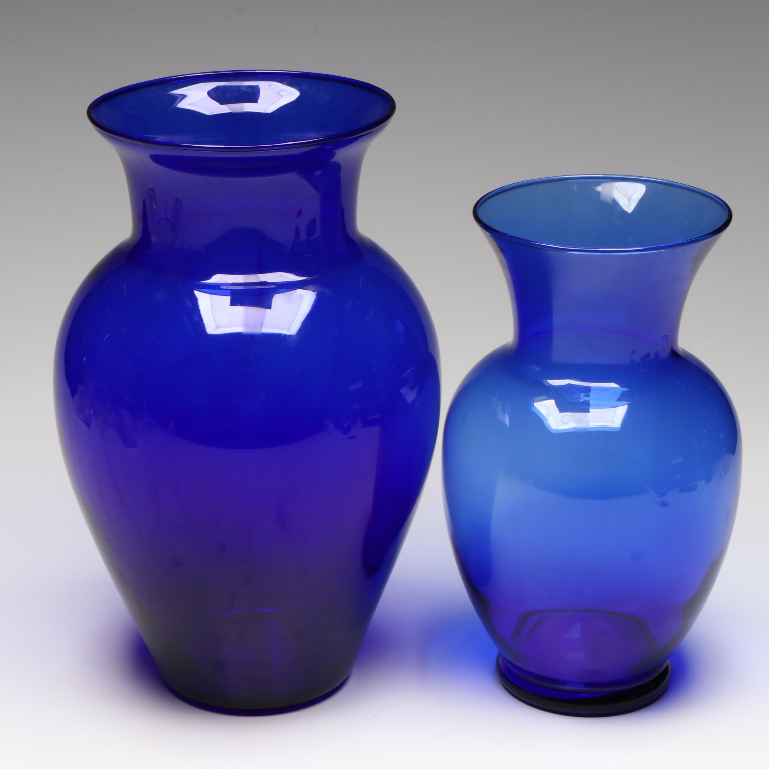 Cobalt Blue Glass Vases