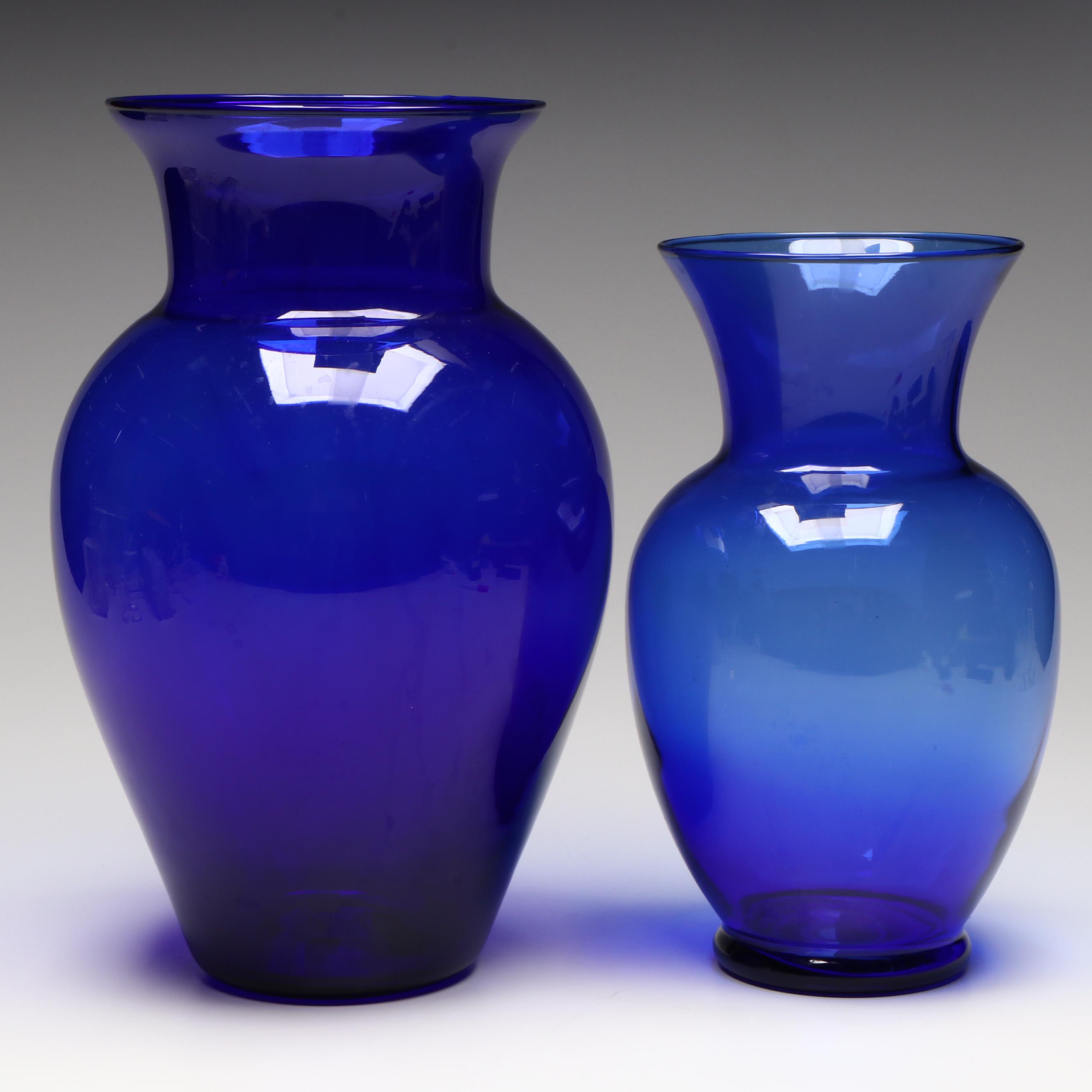 Cobalt Blue Glass Vases