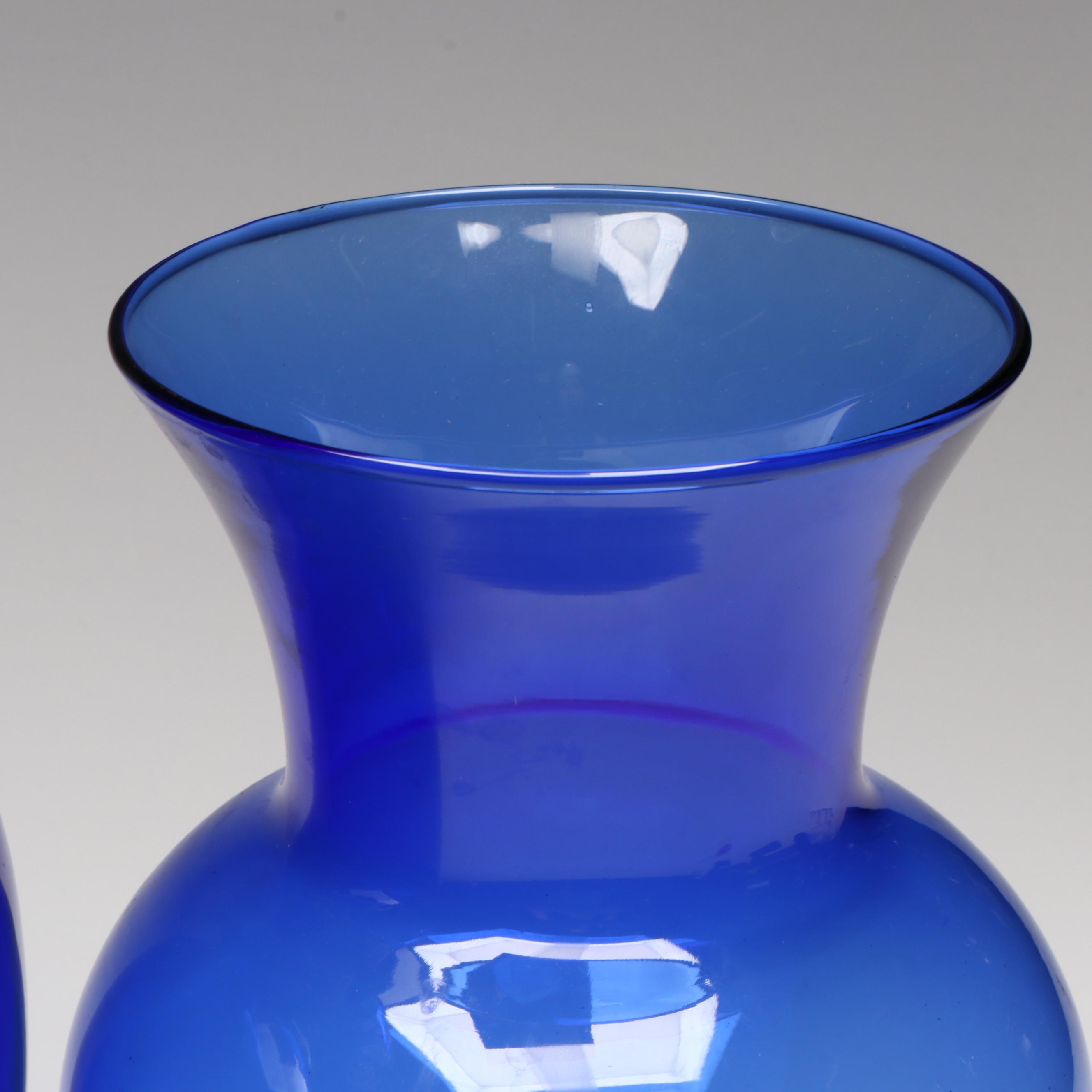 Cobalt Blue Glass Vases