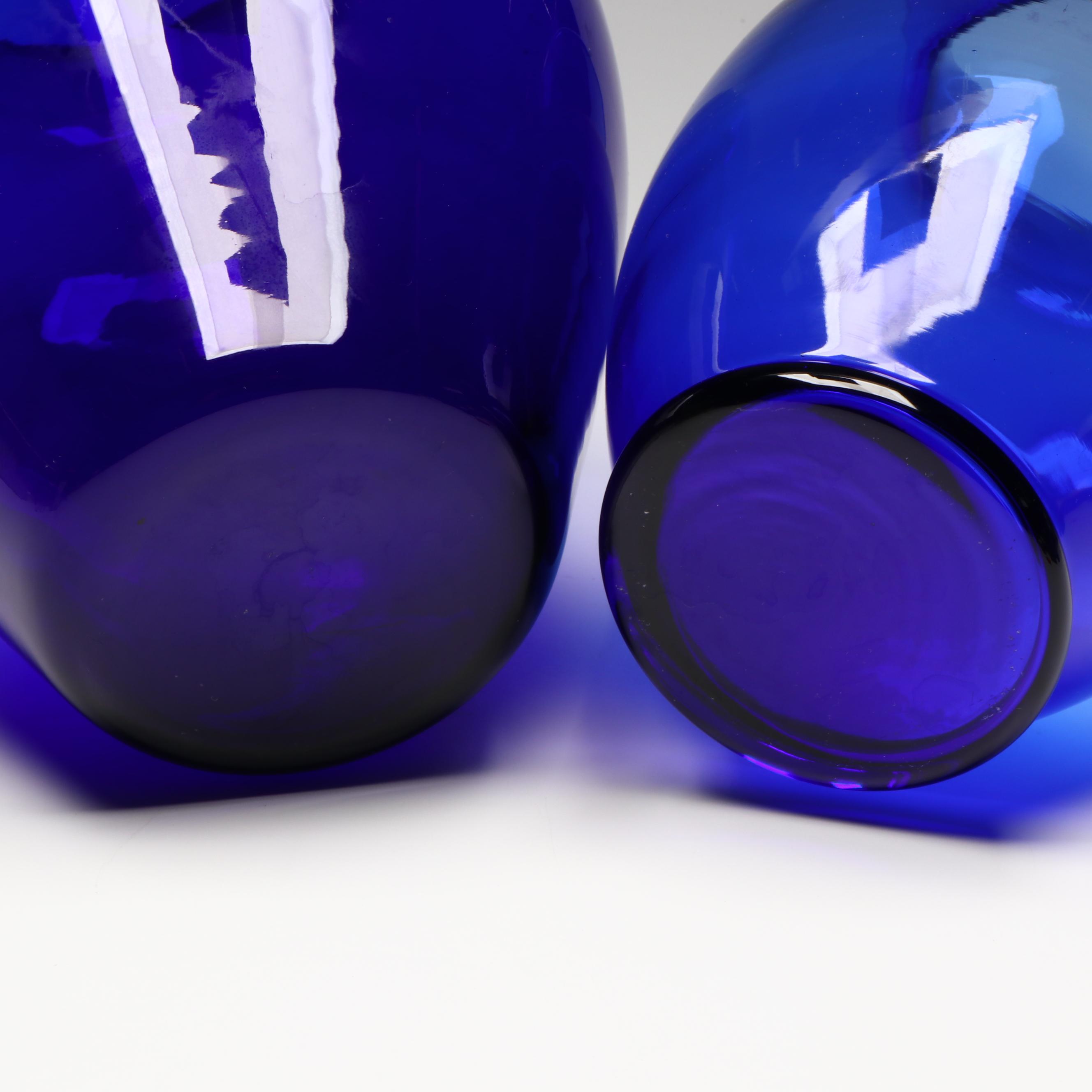 Cobalt Blue Glass Vases
