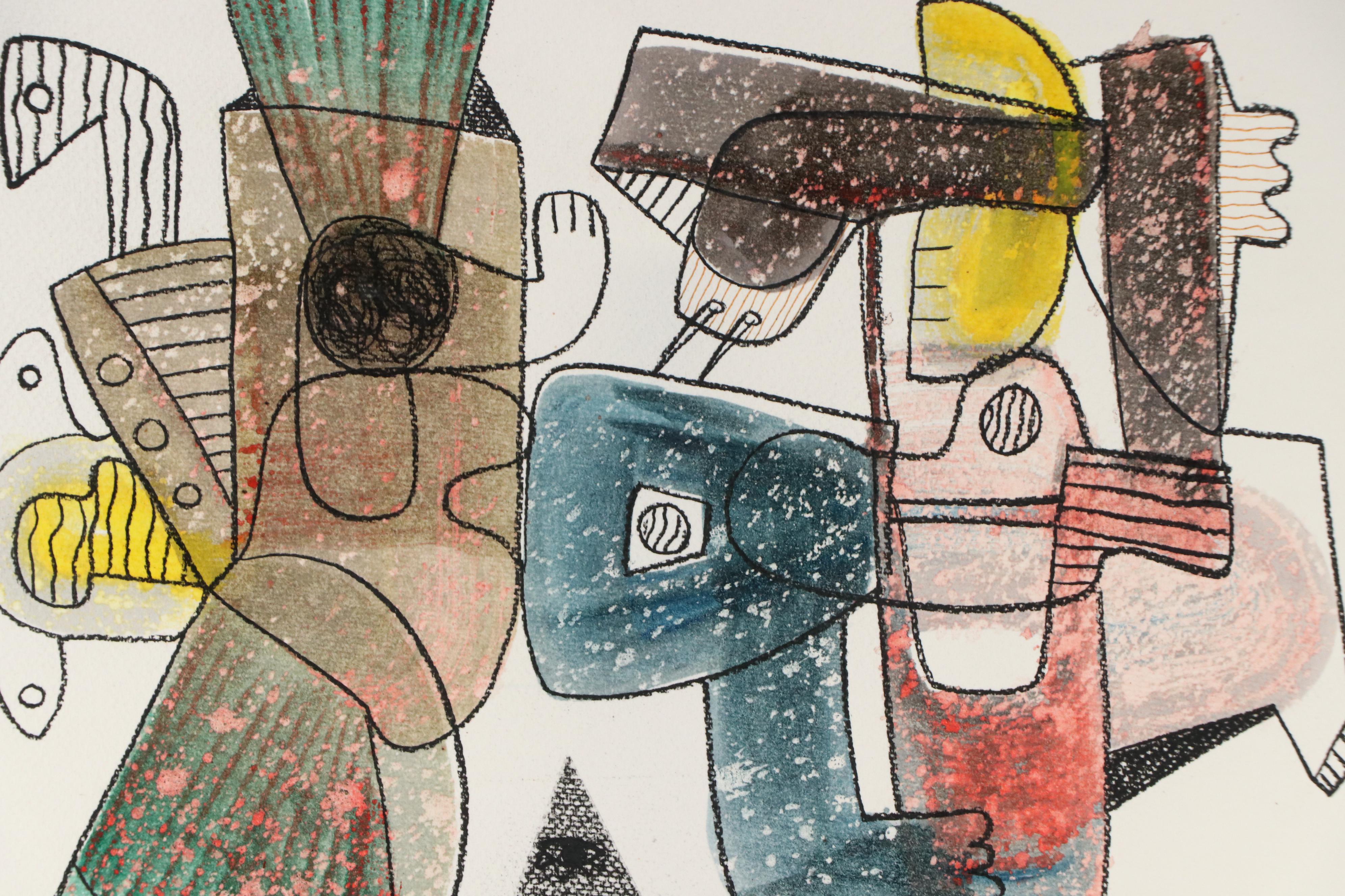 Michel Blázquez Abstract Mixed Media Painting "Untitled Serie #43," 2025