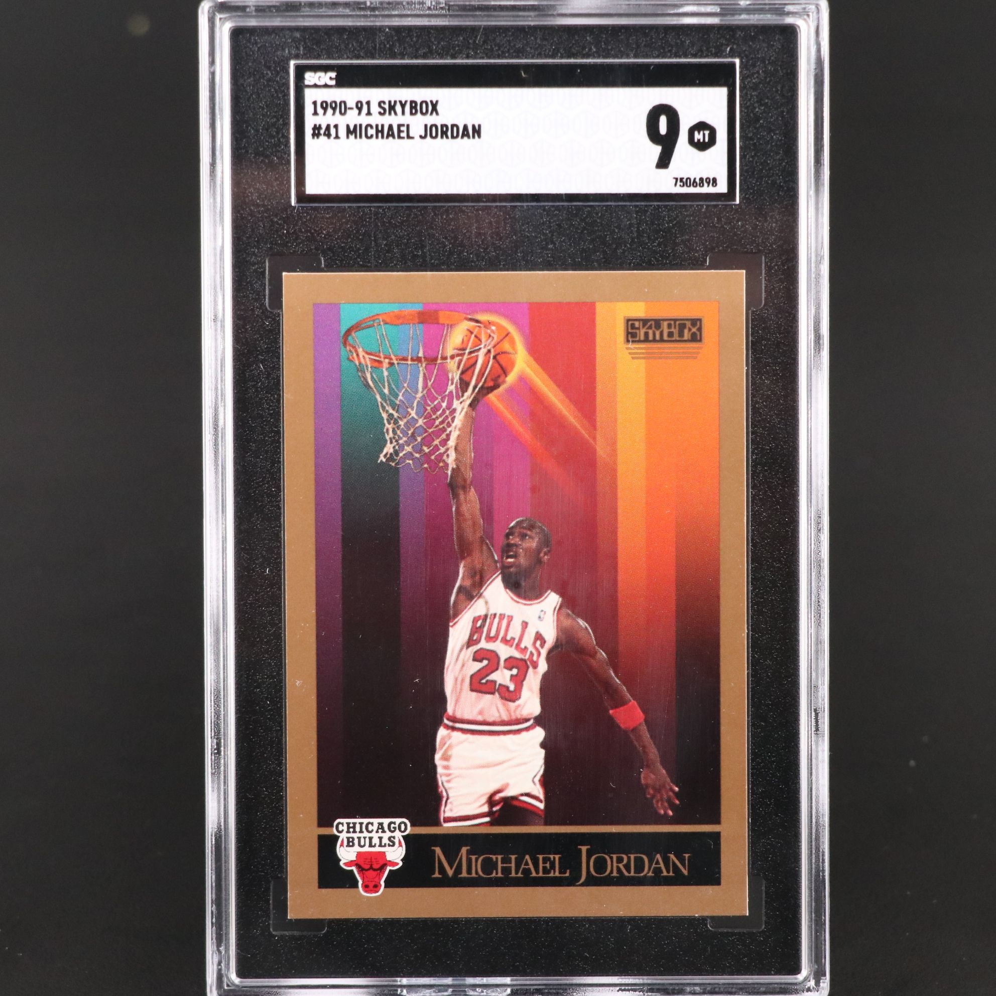 1990-91 Skybox Michael Jordan Chicago Bulls Basketball Card Graded SGC 9