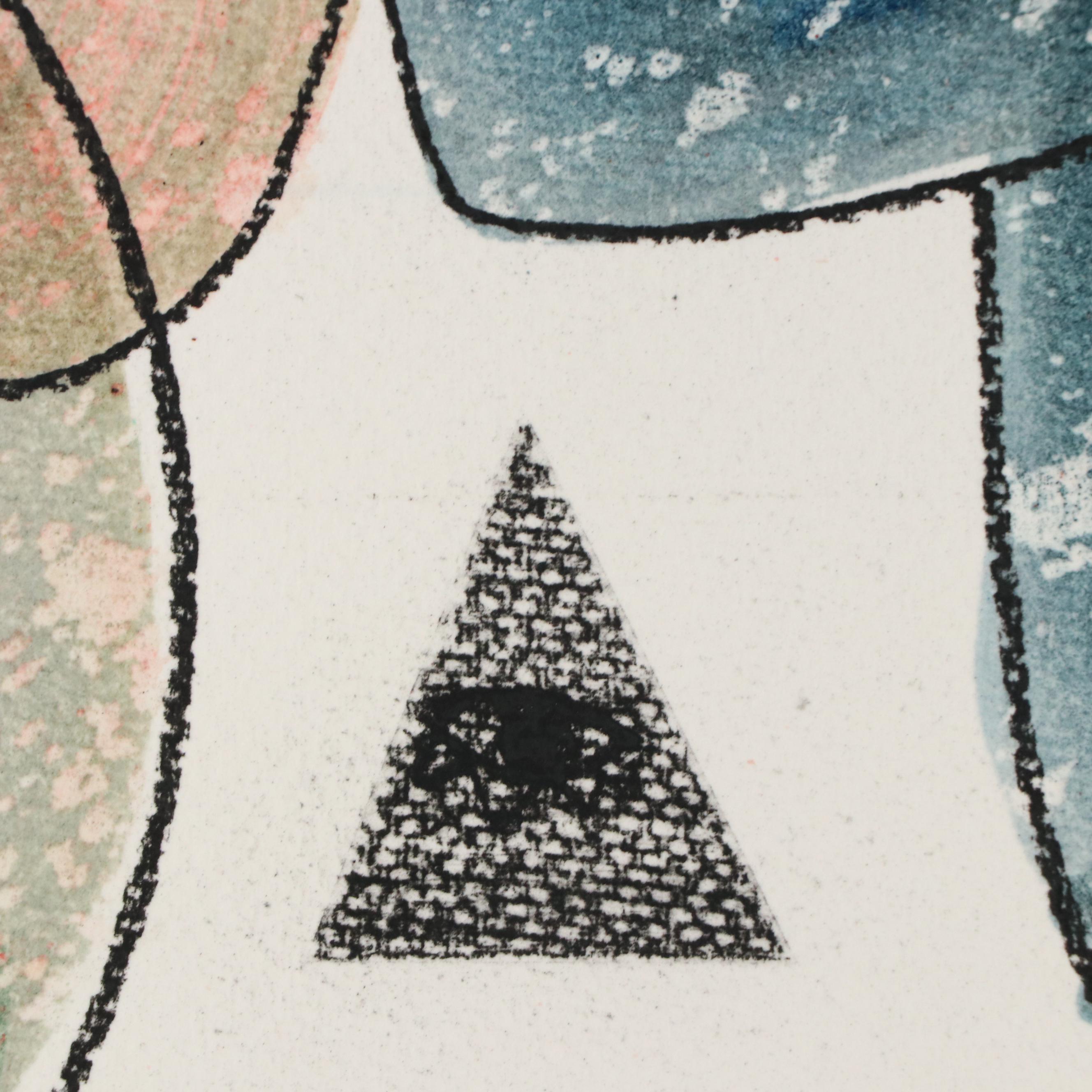 Michel Blázquez Abstract Mixed Media Painting "Untitled Serie #43," 2025