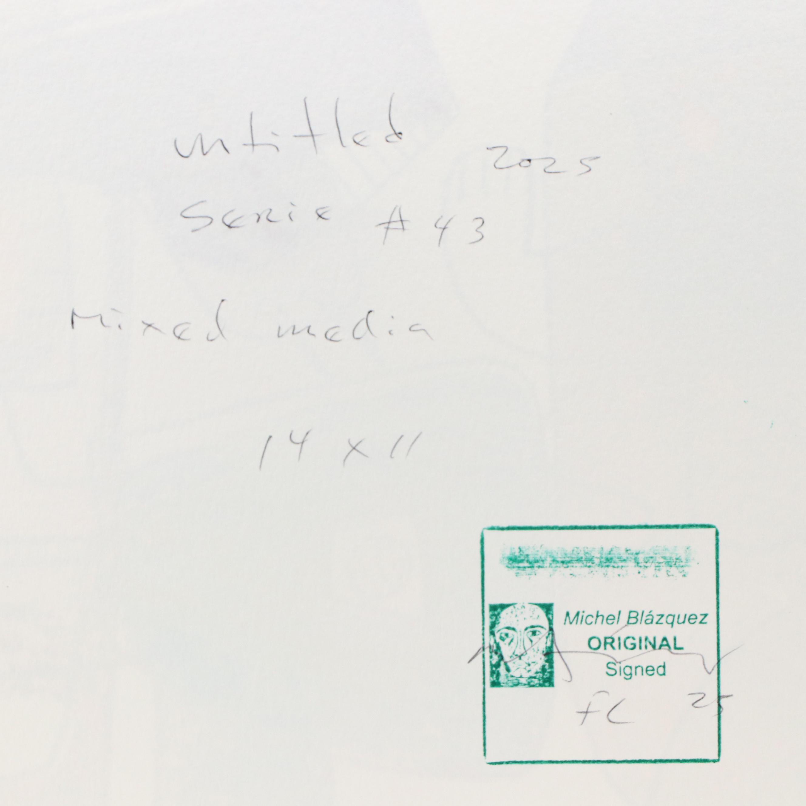 Michel Blázquez Abstract Mixed Media Painting "Untitled Serie #43," 2025