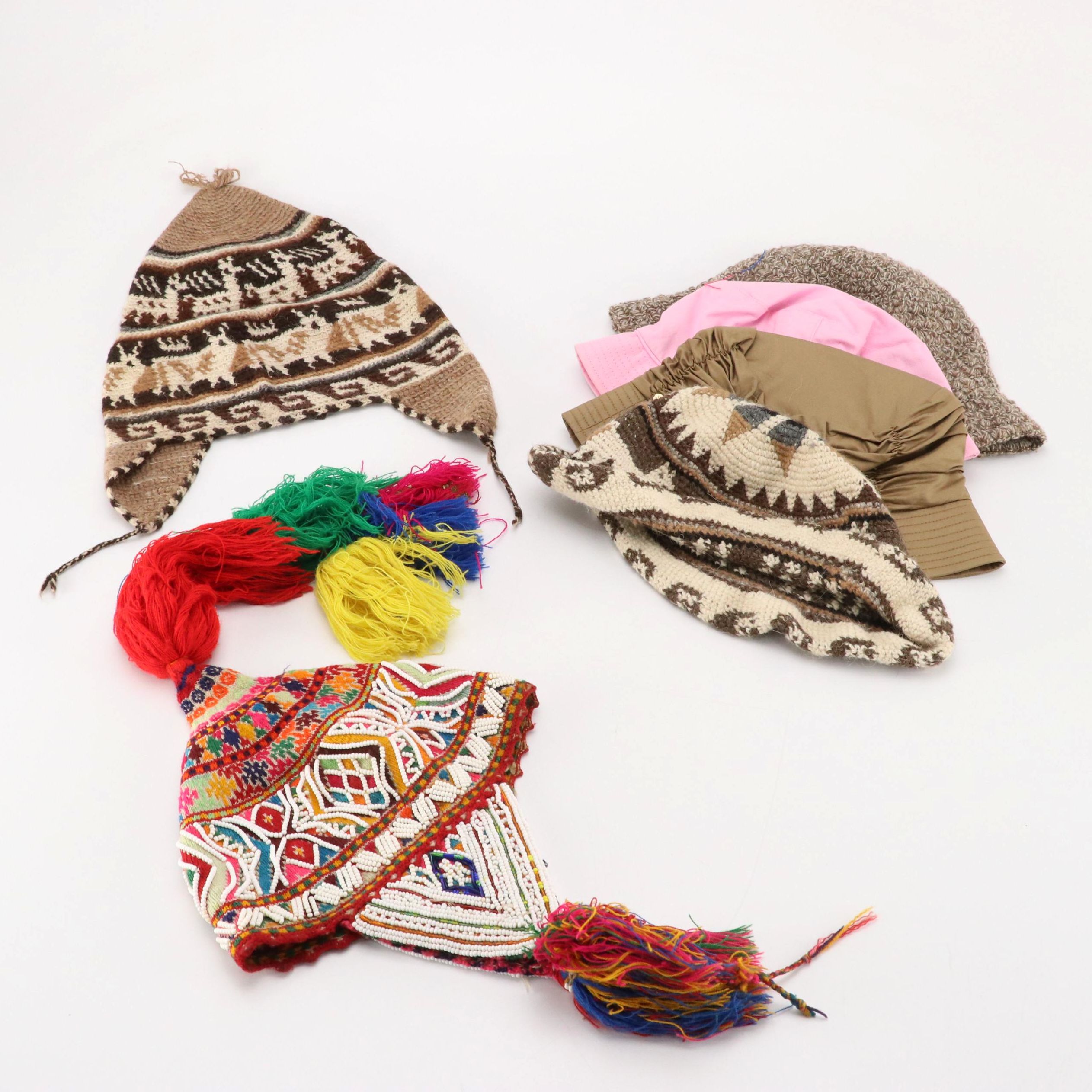 Isaac Mizrahi Cotton Bucket Hats, Other Knit Hats and Peruvian Cone Hat