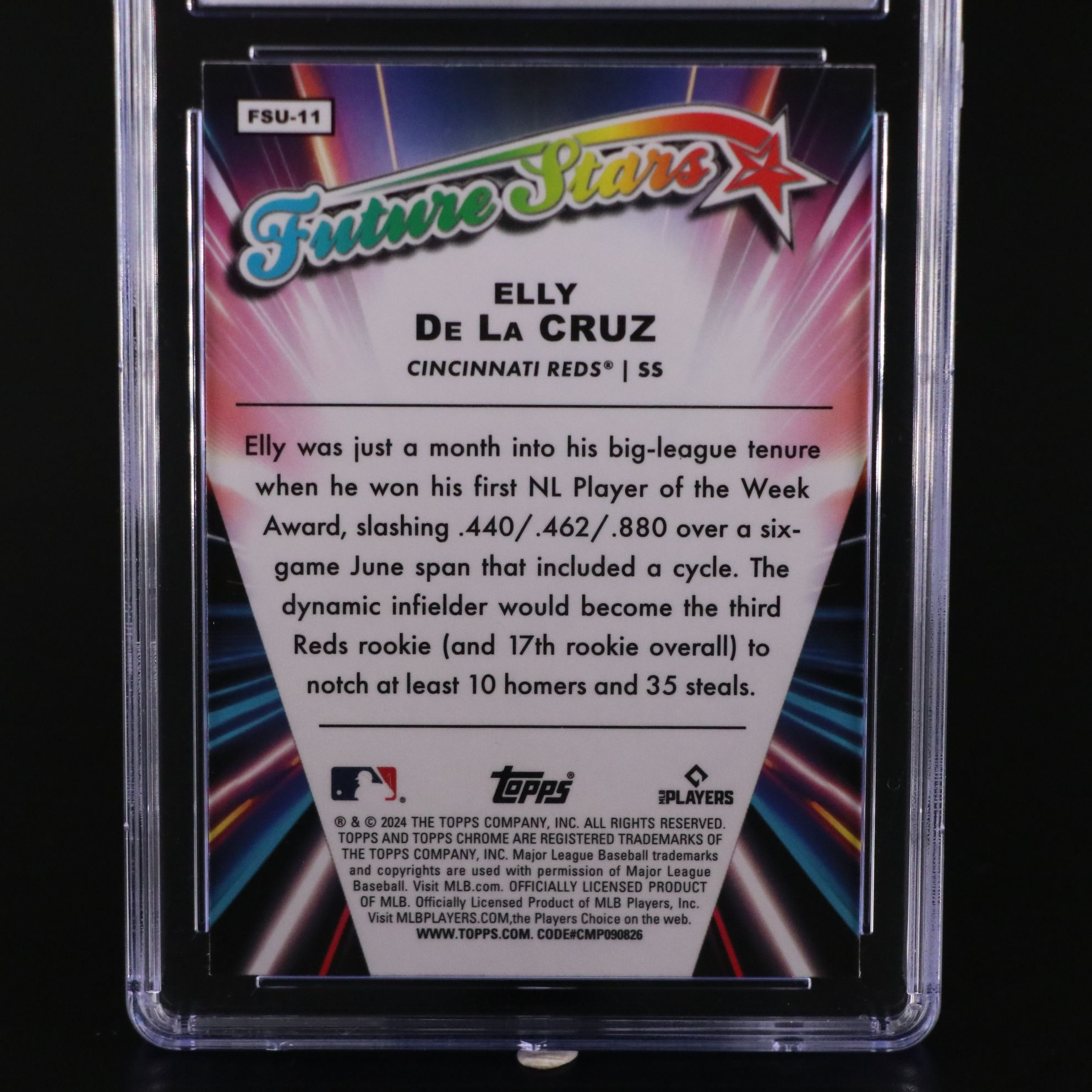 2024 Topps Chrome Update Elly De La Cruz Future Stars Rookie Card Graded CGC 10