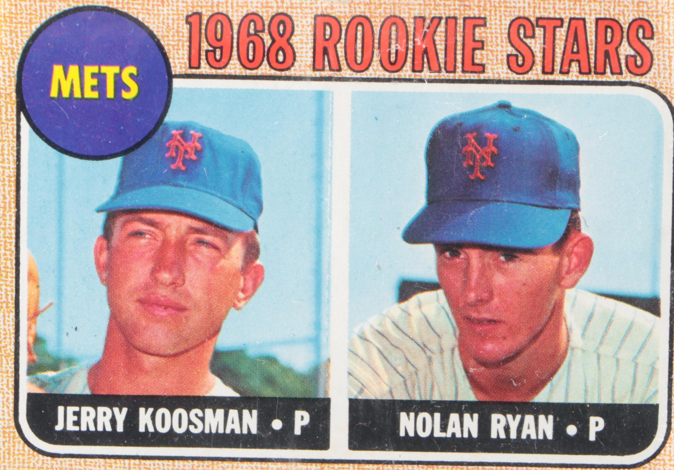 1968 Topps Nolan Ryan New York Mets Rookie Baseball Card