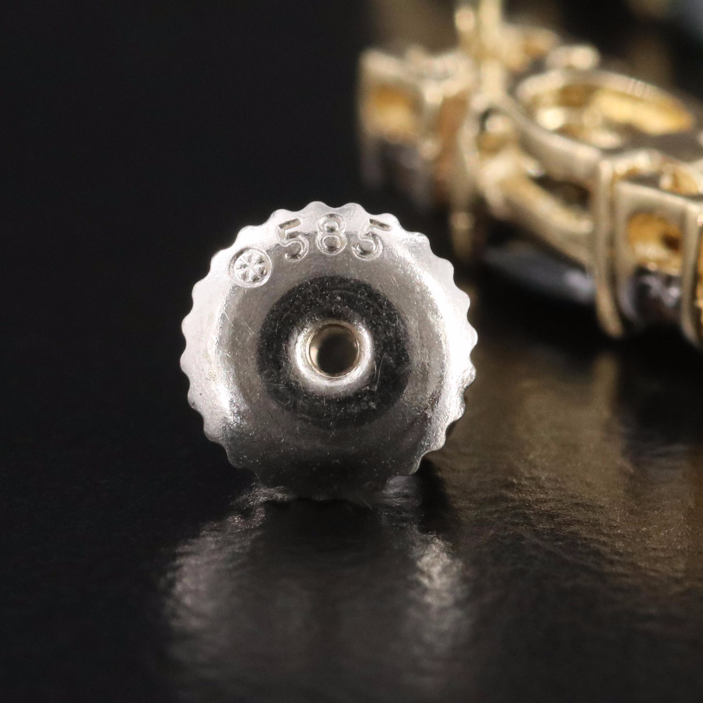 14K Sapphire and Diamond Earrings