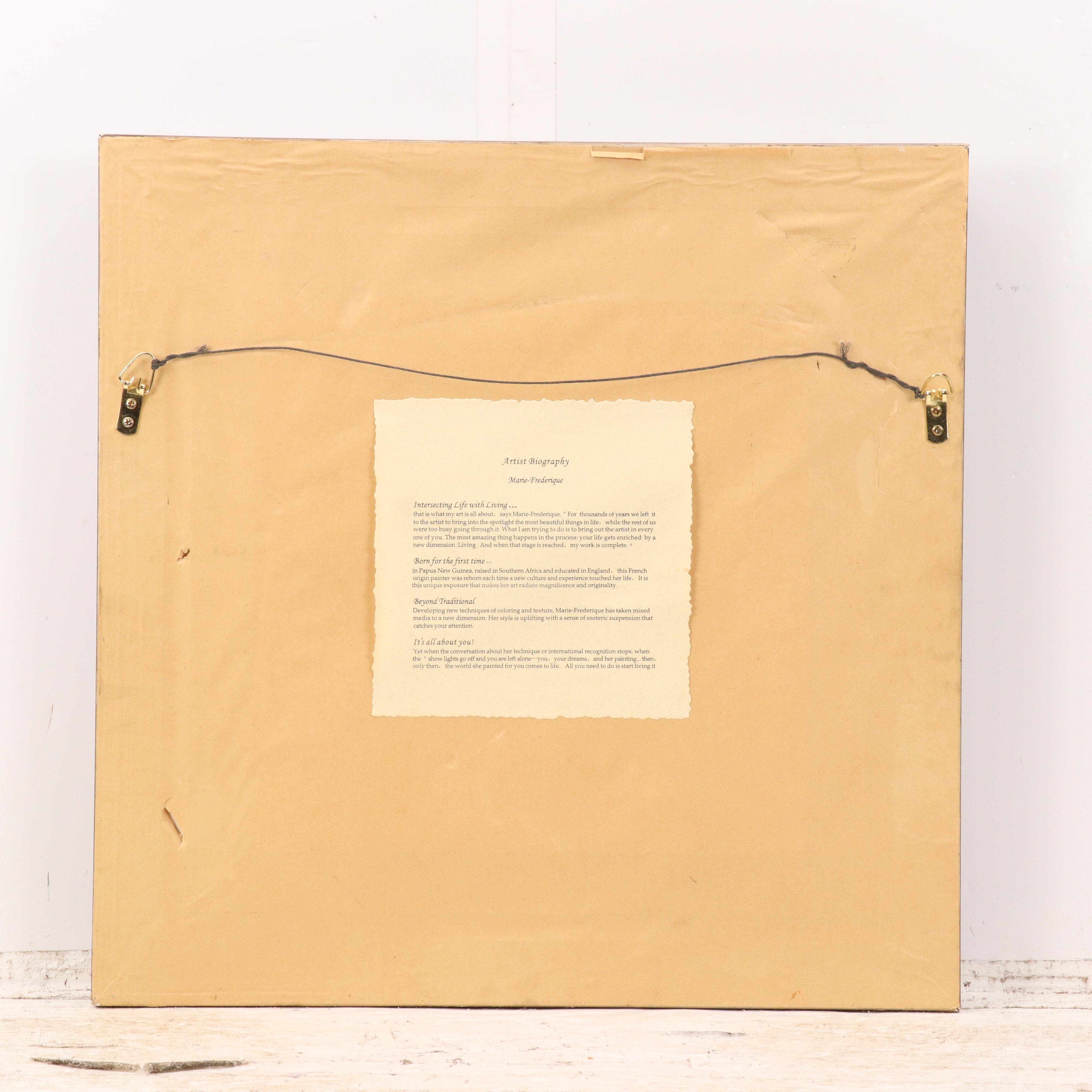 Marie Frédérique Mixed Media Print Assemblage of Medieval Soldier, 21st Century