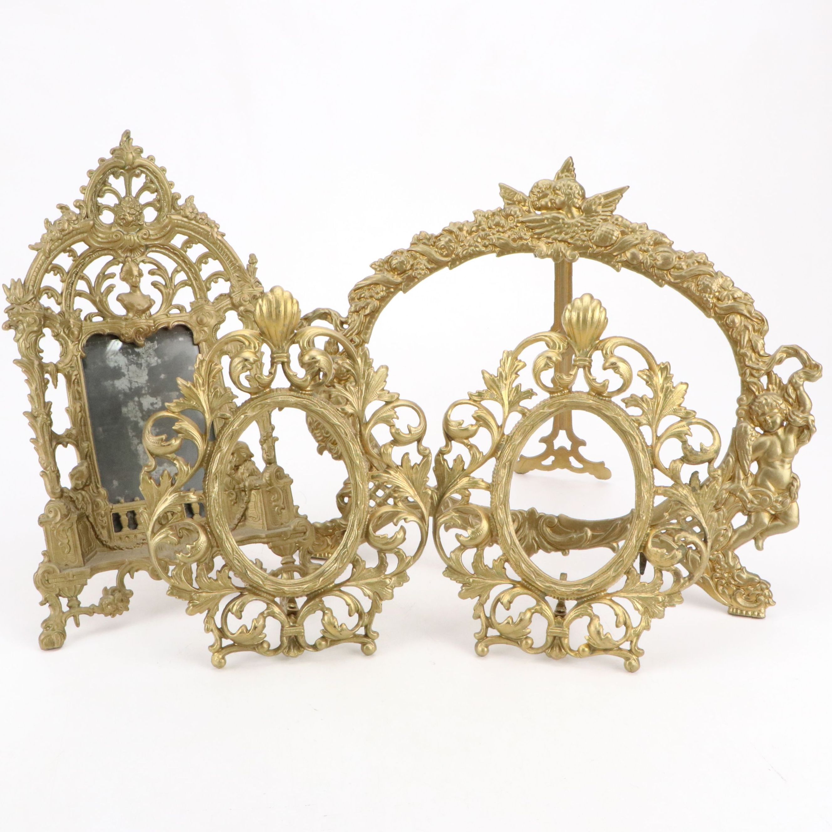 Victorian Style Brass Picture Frames, 20th Century
