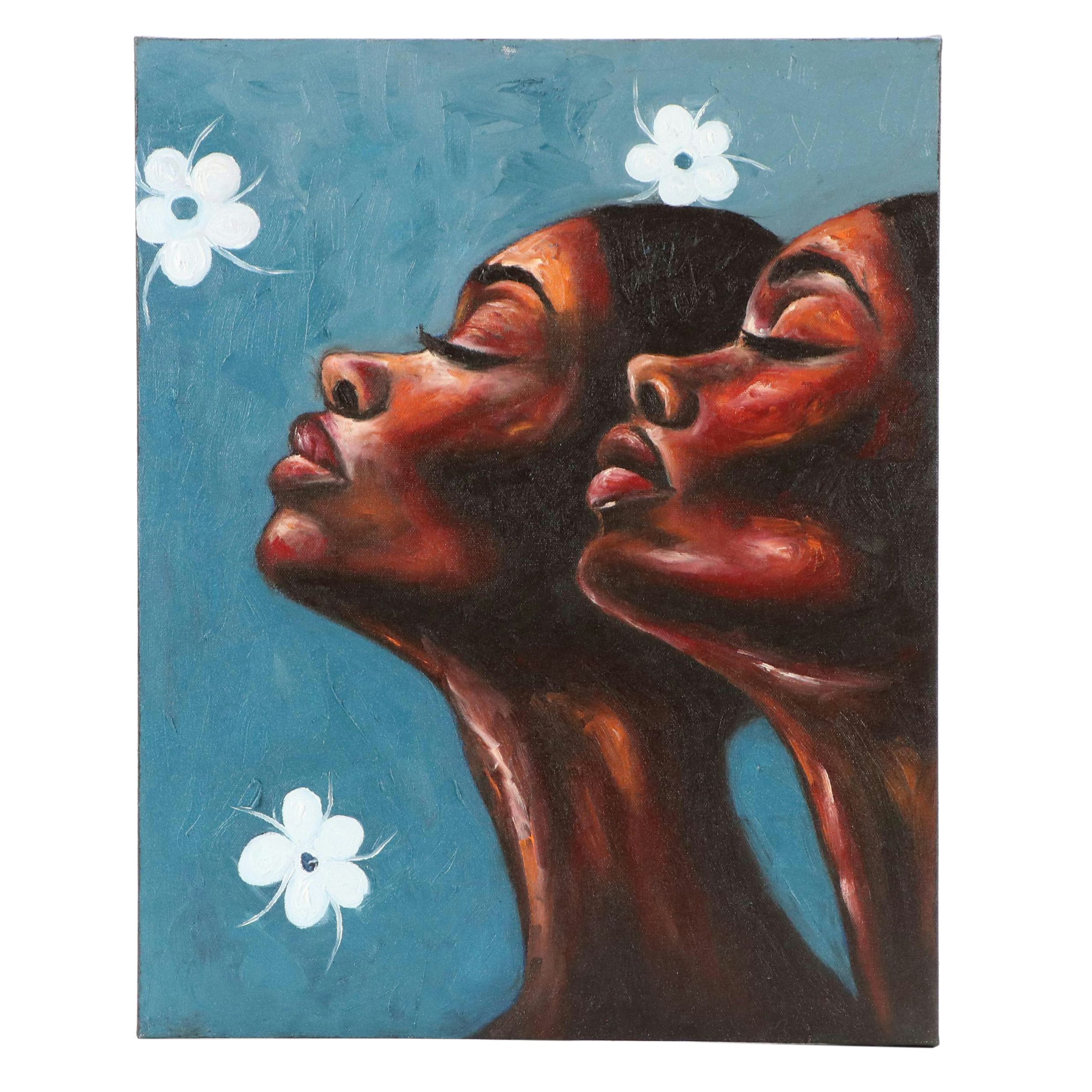 Oluwakemi Omowaire Oil Portrait "Untitled.," 21st Century