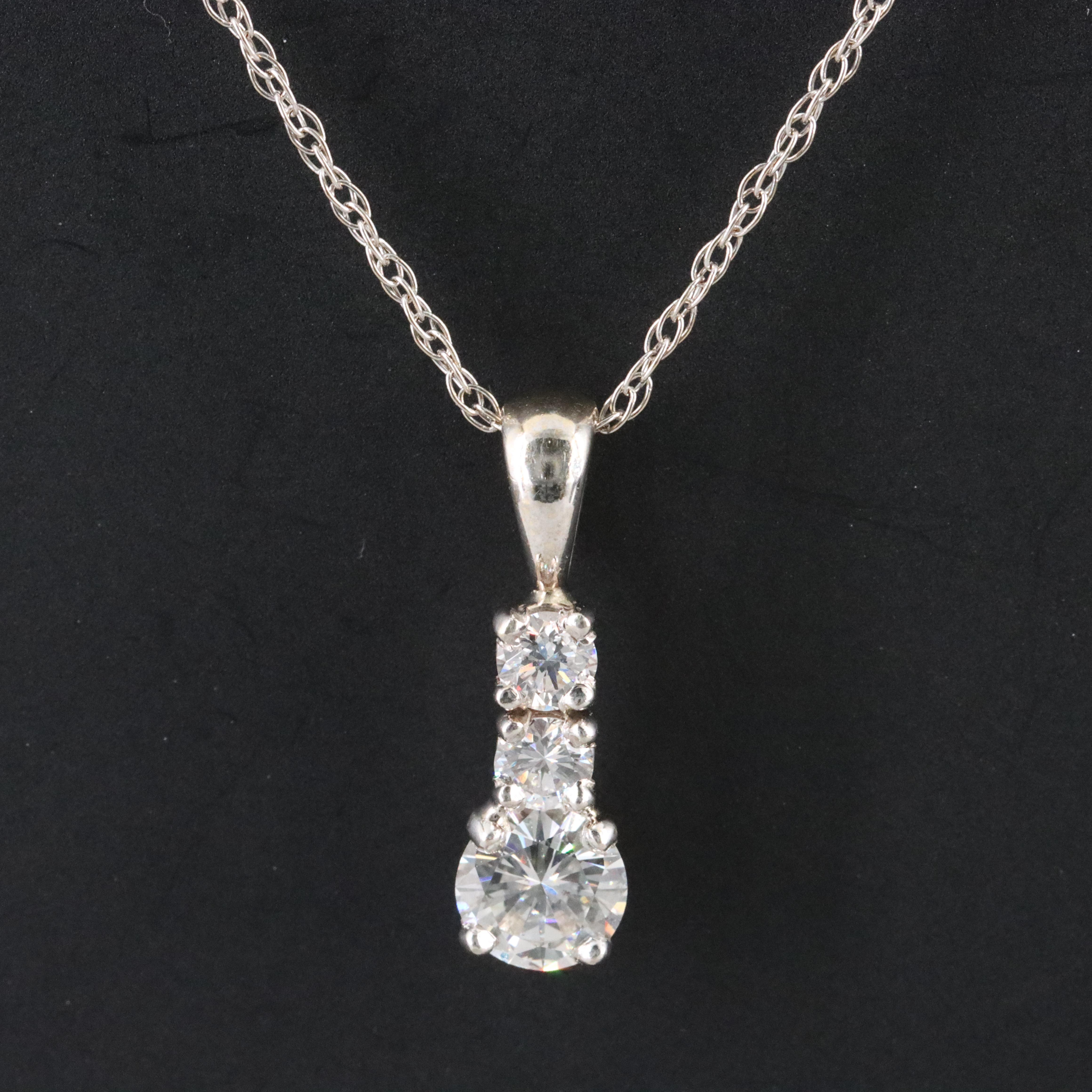 14K 0.77 CTW Diamond Pendant Necklace
