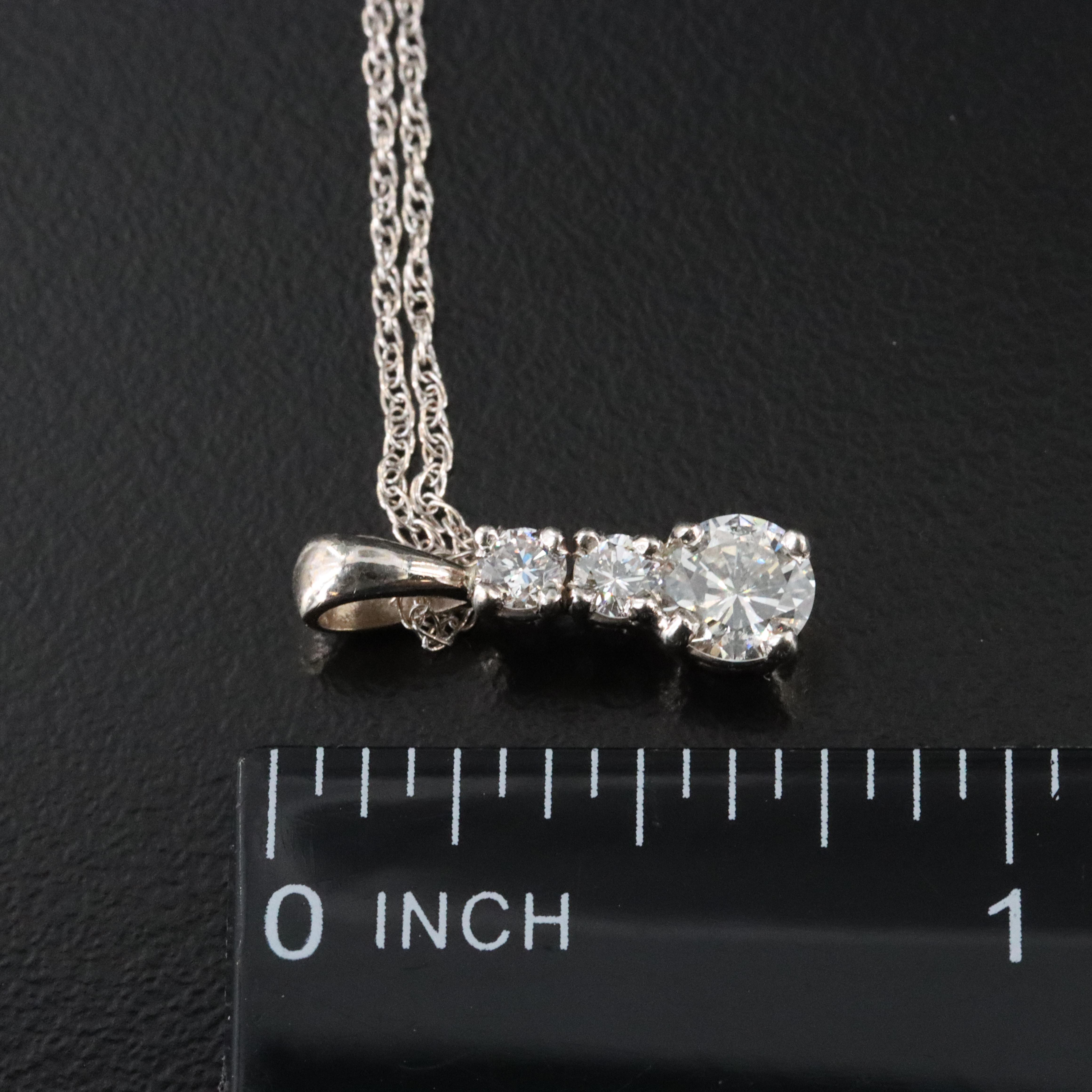 14K 0.77 CTW Diamond Pendant Necklace