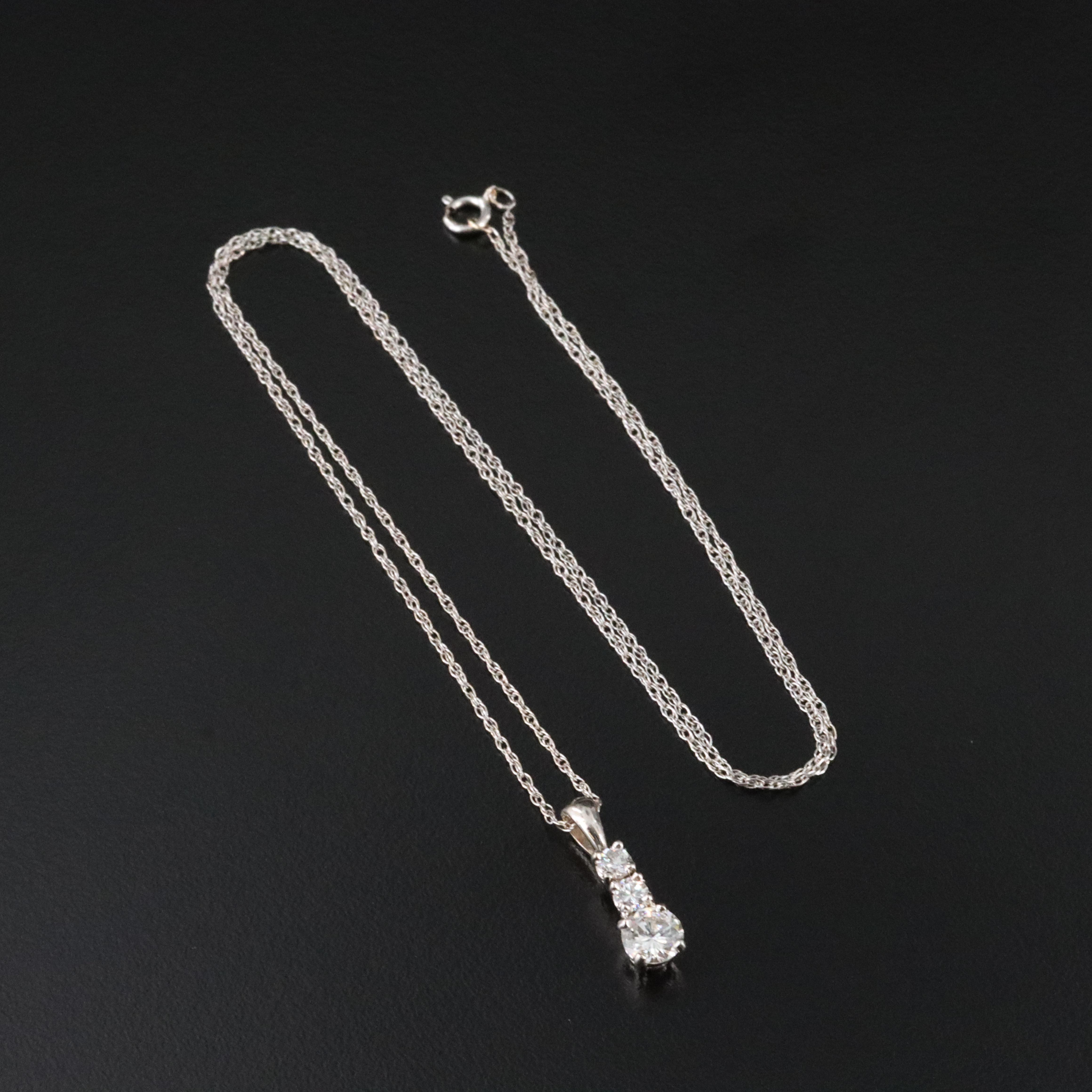 14K 0.77 CTW Diamond Pendant Necklace