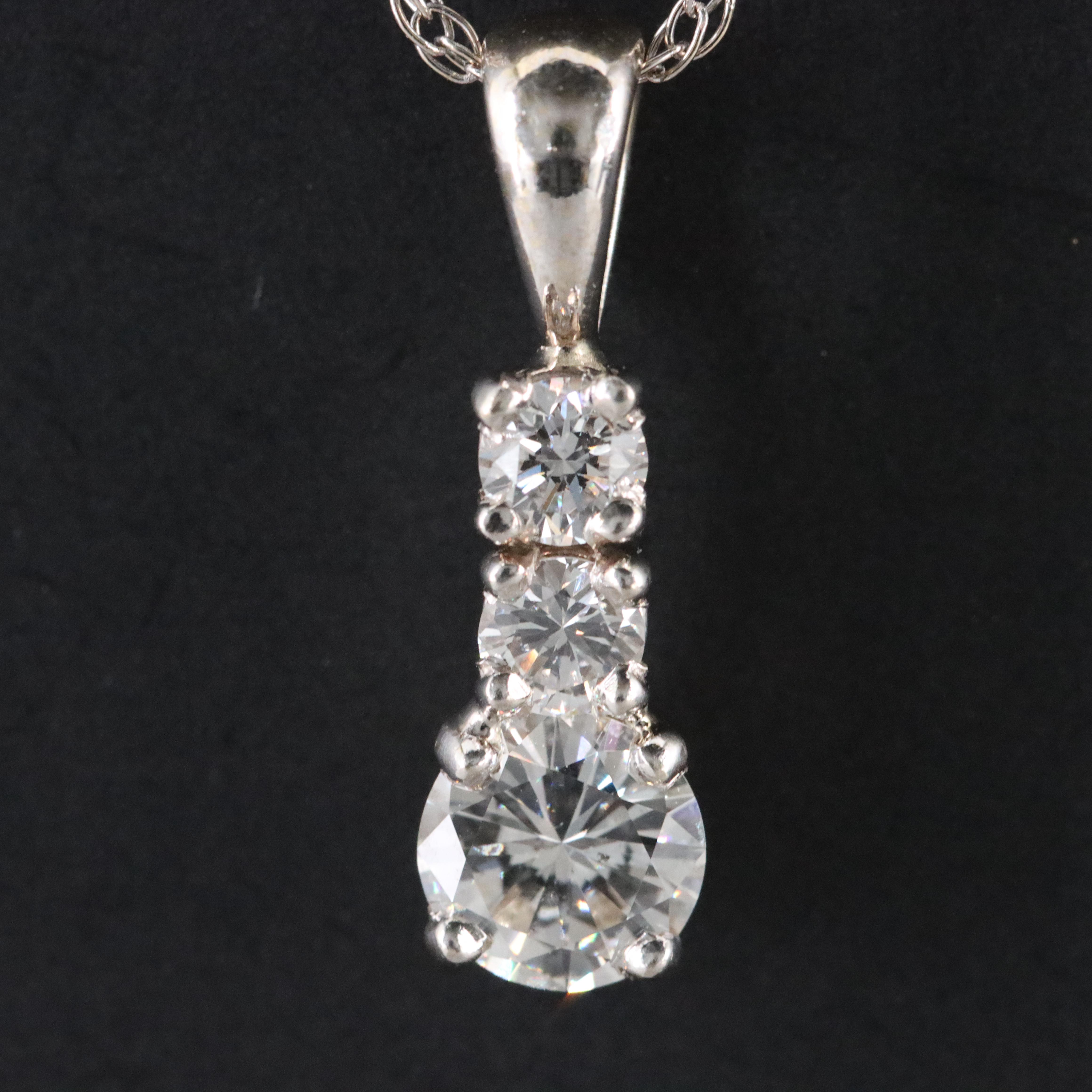 14K 0.77 CTW Diamond Pendant Necklace