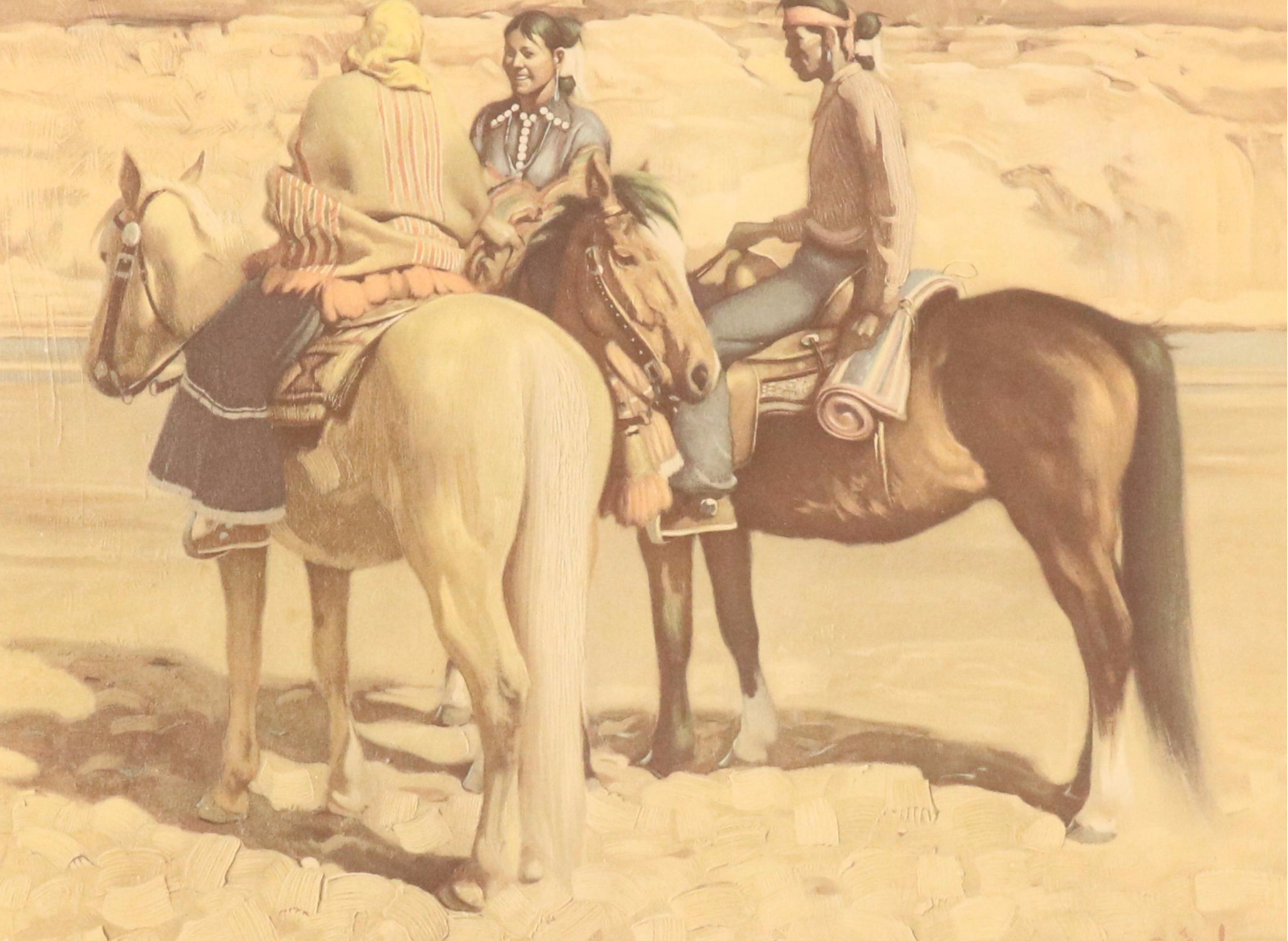 General Curtis Delano Offset Lithograph "Local Gossip," 1949