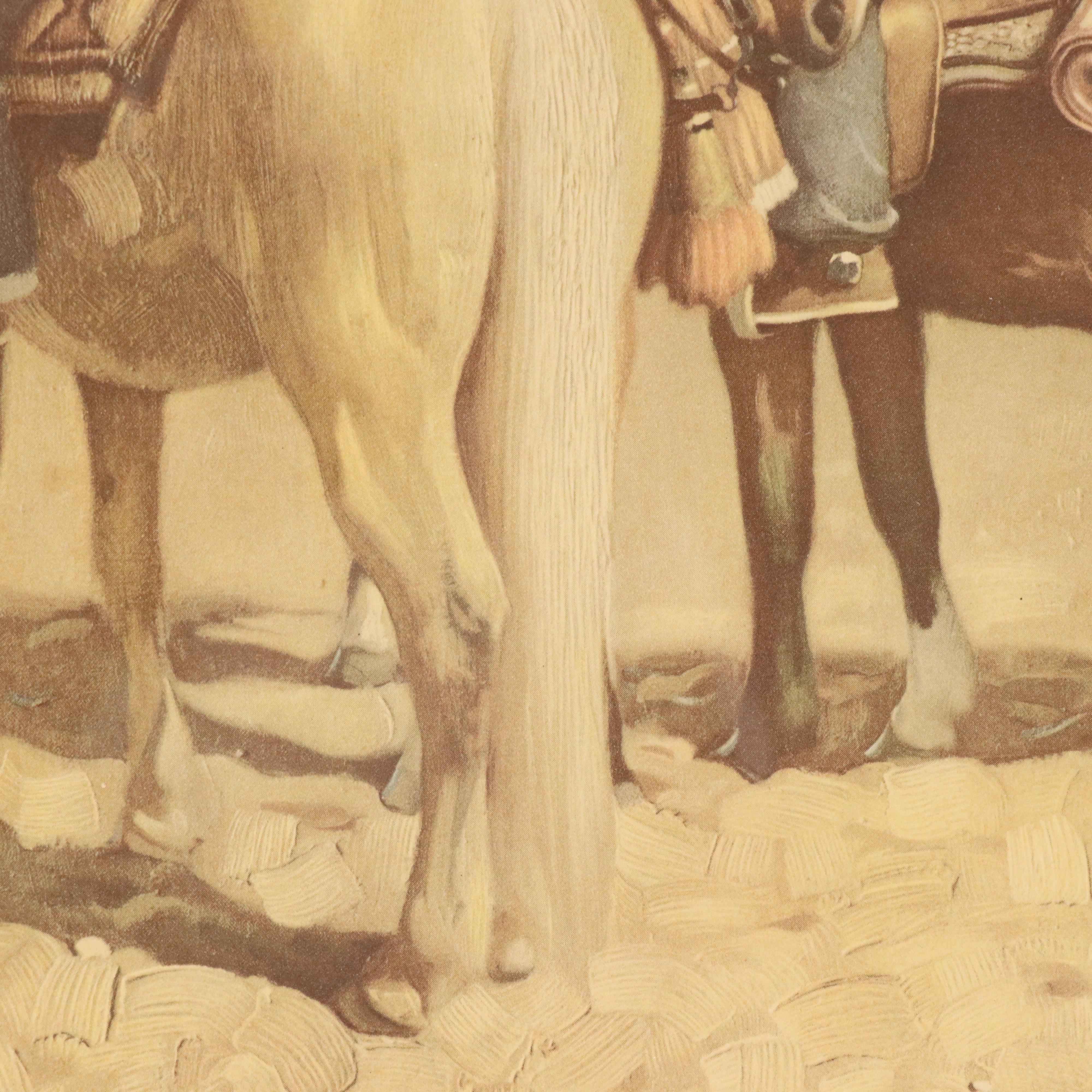 General Curtis Delano Offset Lithograph "Local Gossip," 1949