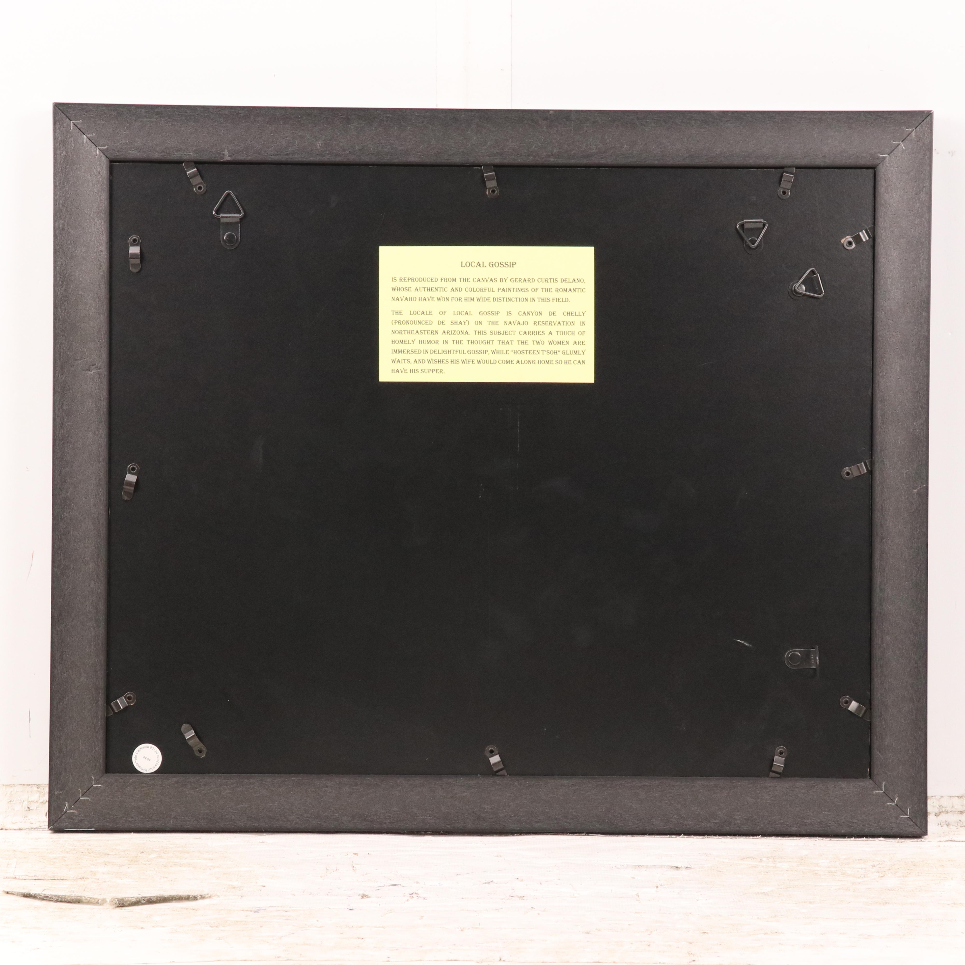 General Curtis Delano Offset Lithograph "Local Gossip," 1949